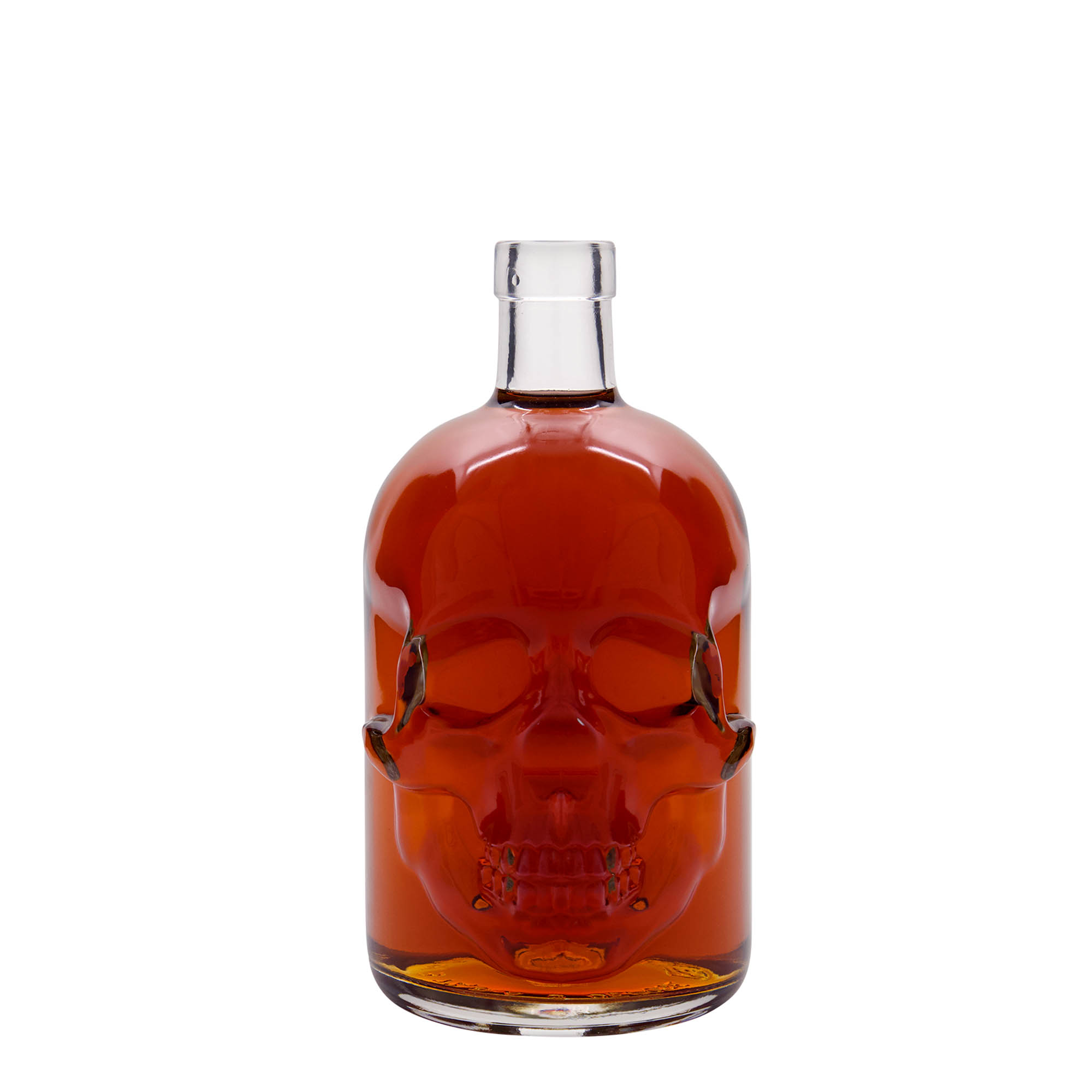 Garrafa de vidro de 700 ml 'Caveira', Boca: Cortiça Garrafa de vidro de 700 ml 'Caveira', Boca: Cortiça