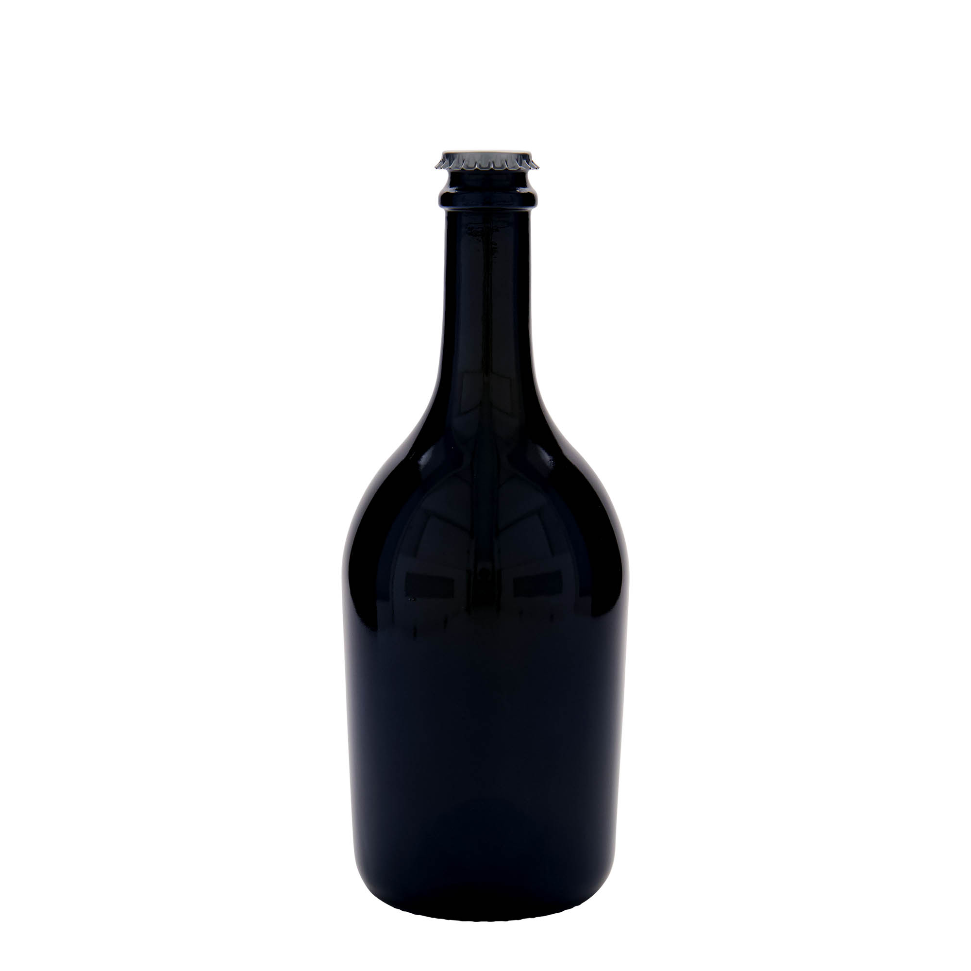 750 ml Garrafa de cerveja / espumante 'Butterfly', vidro, verde antigo, boca: coroa de garrafa
