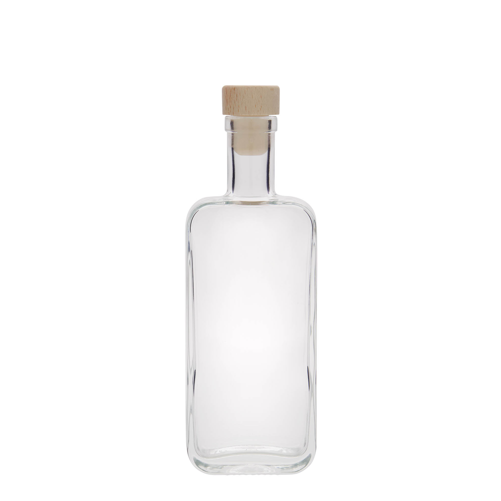 Frasco de vidro de 200 ml 'Nice', retangular, boca: cortiça