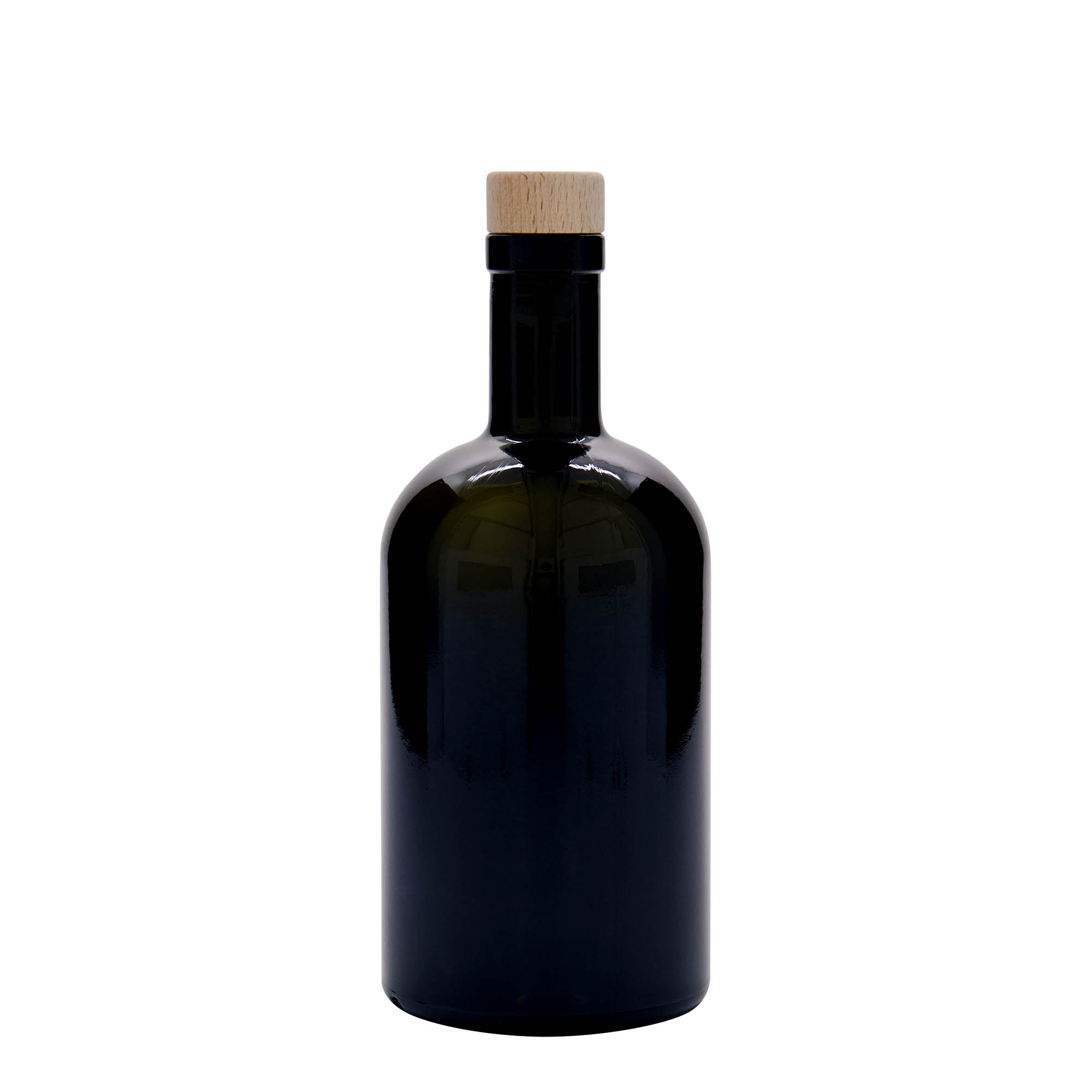 Frasco de vidro de 500 ml 'Farmacia', verde antigo, boca: cortiça Frasco de vidro de 500 ml 'Farmacia', verde antigo, boca: cortiça