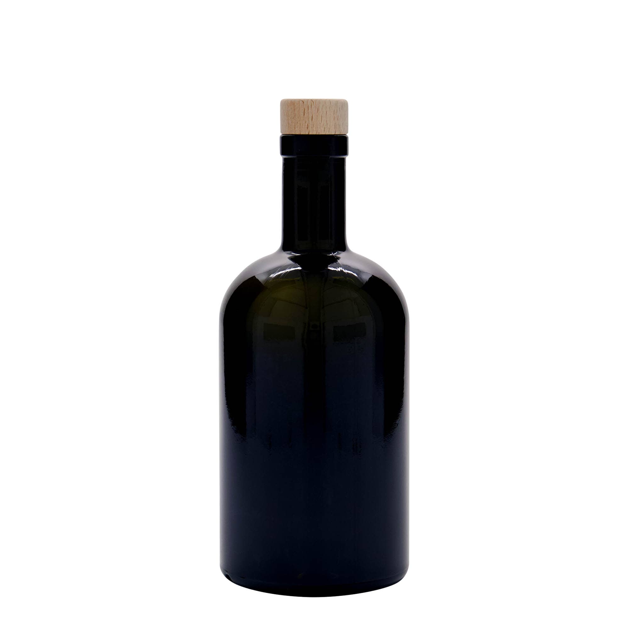 Frasco de vidro de 500 ml 'Farmacia', verde antigo, boca: cortiça