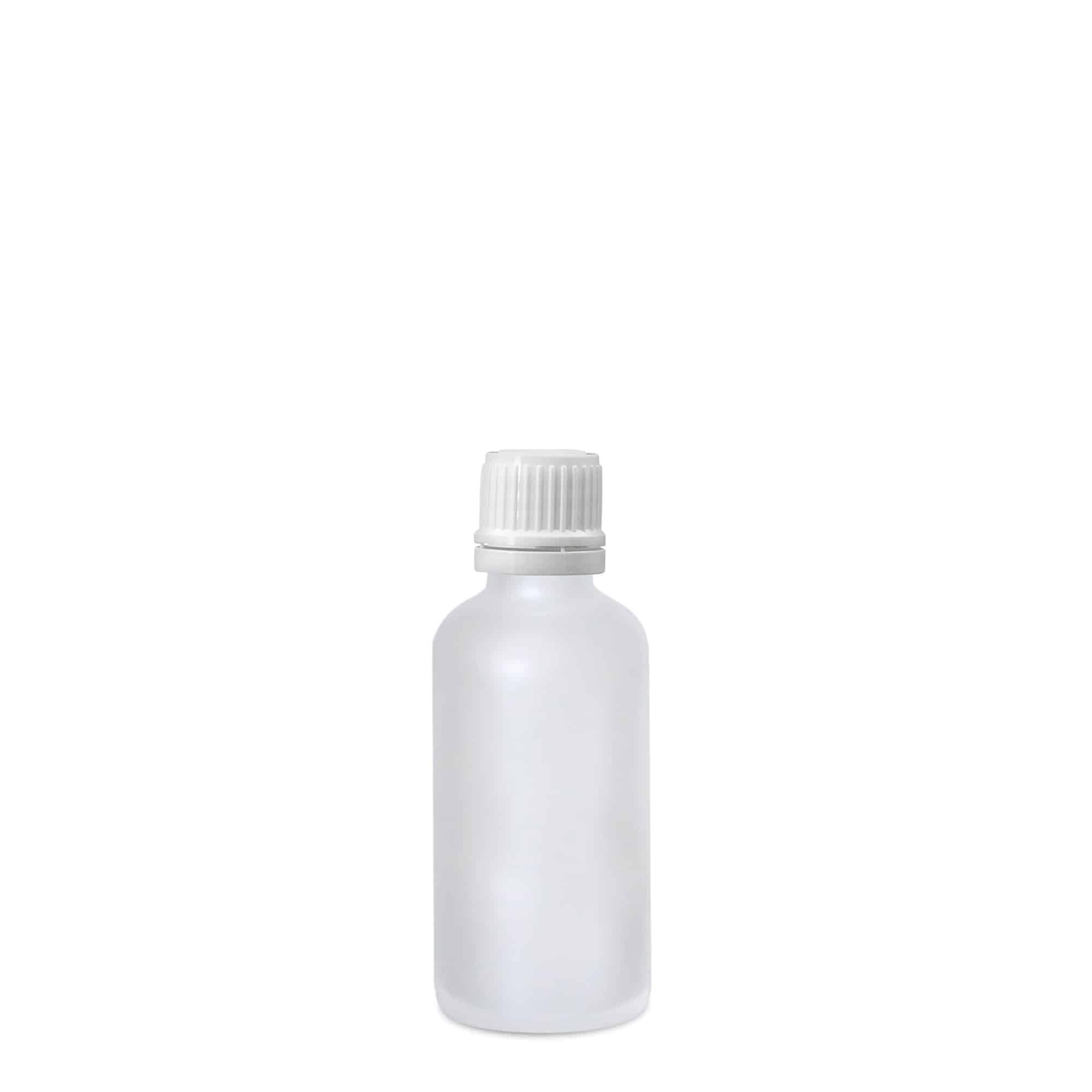 Frasco medicinal 50 ml, vidro, castanho fosco, boca: DIN 18