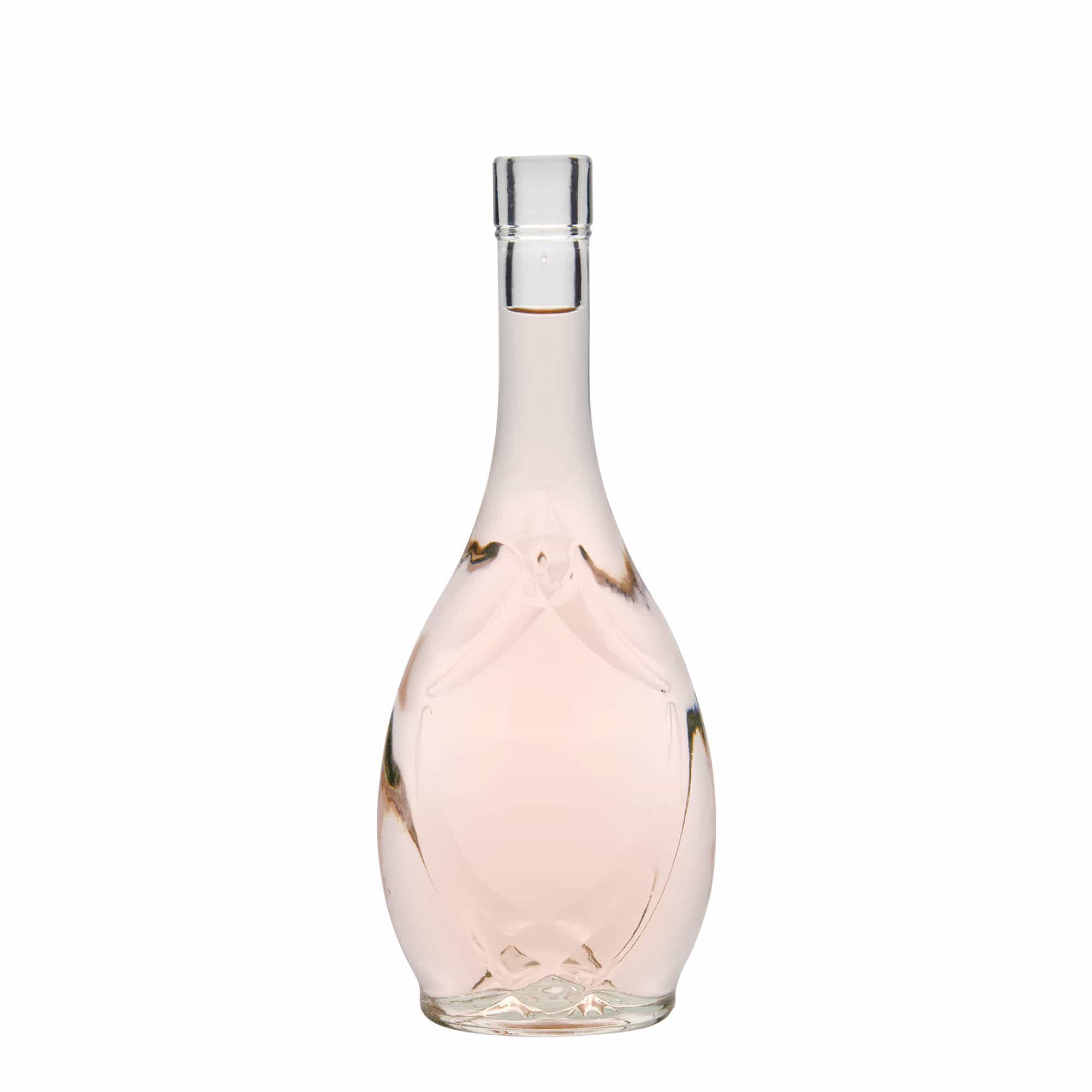 Garrafa de vidro de 500 ml 'Saragossa', oval, boca: cortiça