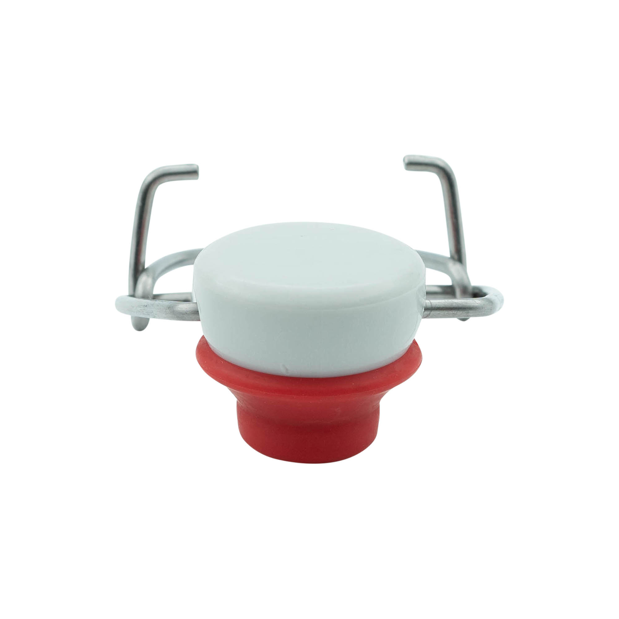 Fecho de pressão tamanho especial, plástico, vermelho-branco Fecho de pressão tamanho especial, plástico, vermelho-branco