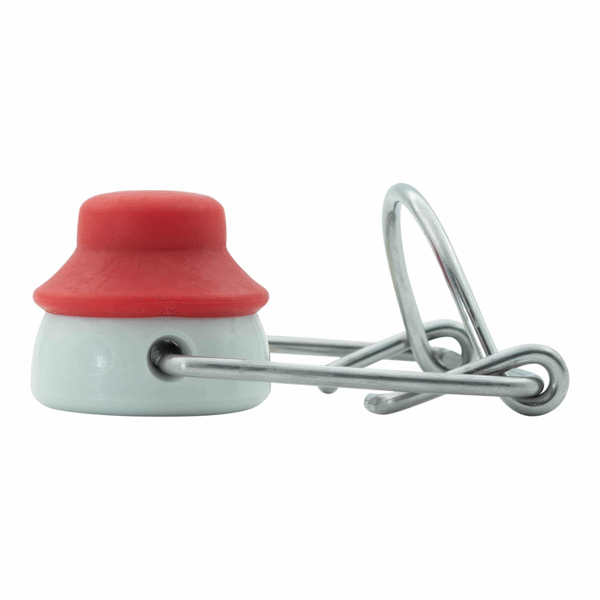 Fecho de pressão tamanho especial, plástico, vermelho-branco Fecho de pressão tamanho especial, plástico, vermelho-branco