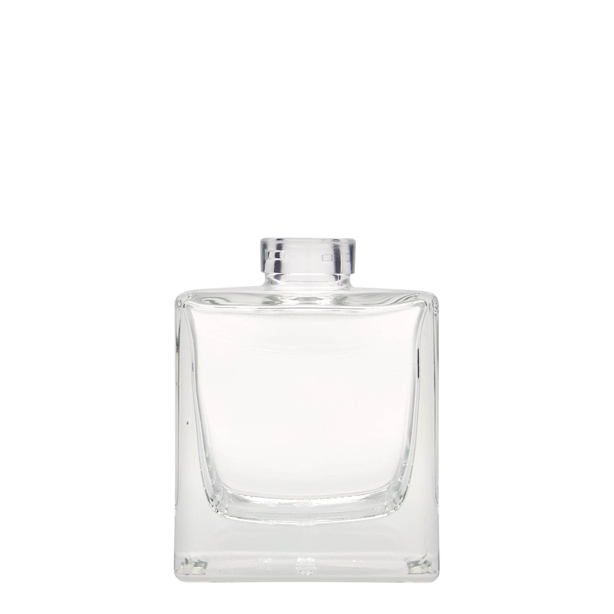 Frasco de vidro de 200 ml 'Cube', quadrado, boca: cortiça Frasco de vidro de 200 ml 'Cube', quadrado, boca: cortiça
