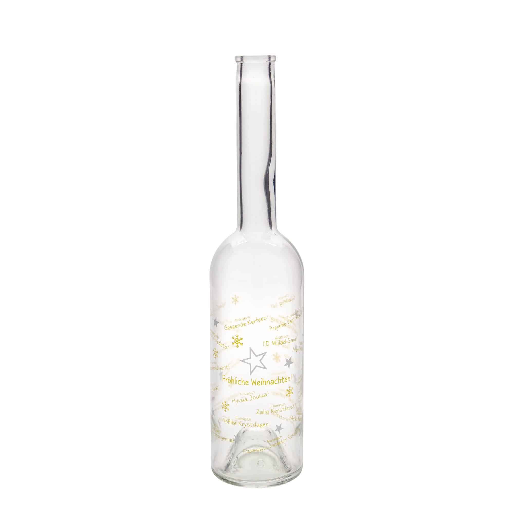 500 ml Garrafa de vidro 'Opera', Motivo: Natal no Mundo, boca: Cortiça 500 ml Garrafa de vidro 'Opera', Motivo: Natal no Mundo, boca: Cortiça
