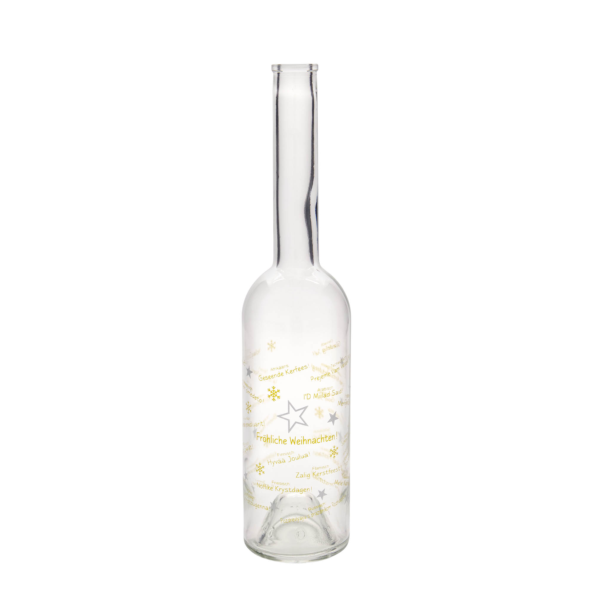 Garrafa de vidro de 500 ml 'Opera', motivo: Natal no Mundo, boca: cortiça Garrafa de vidro de 500 ml 'Opera', motivo: Natal no Mundo, boca: cortiça