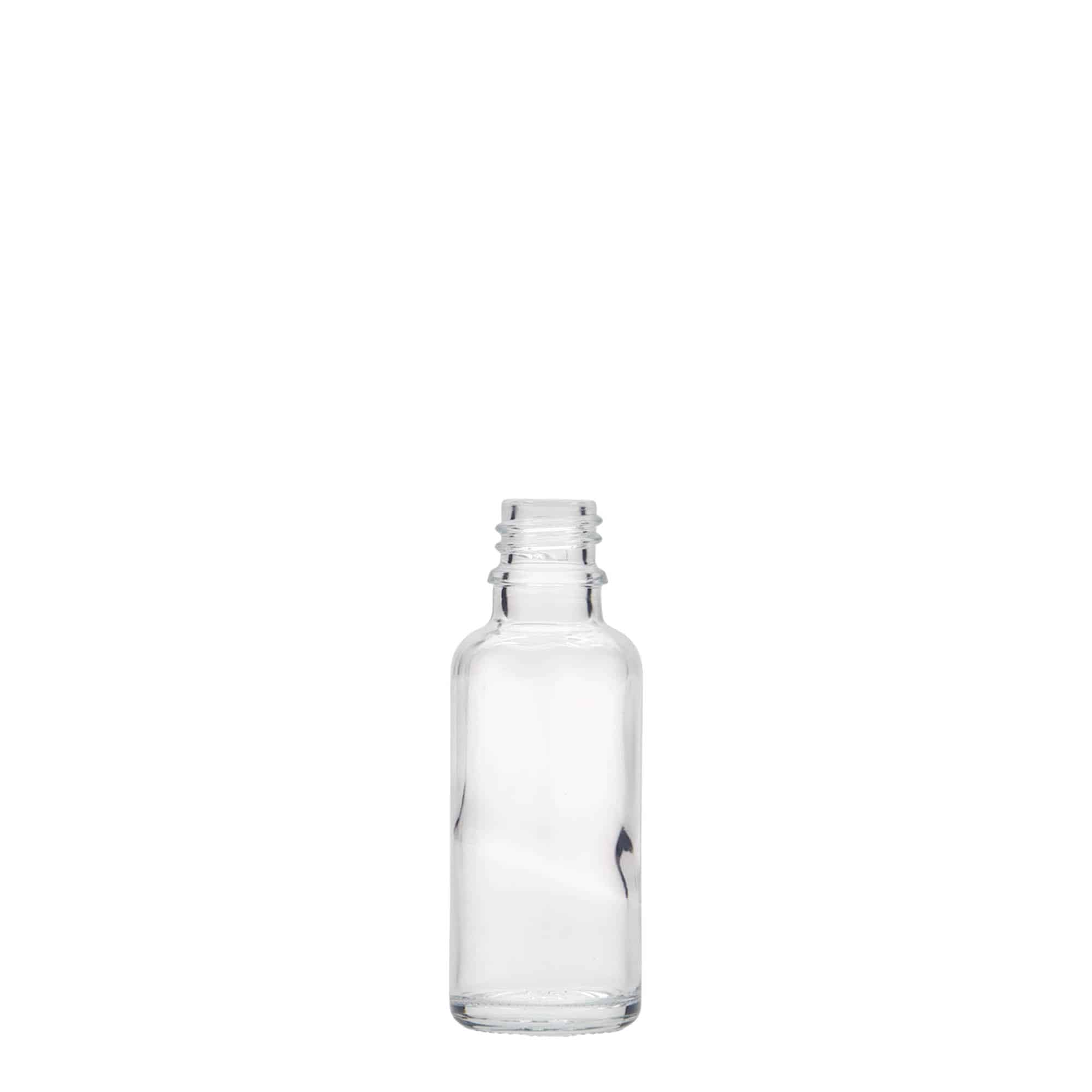 Frasco médico de 30 ml, vidro, boca: DIN 18