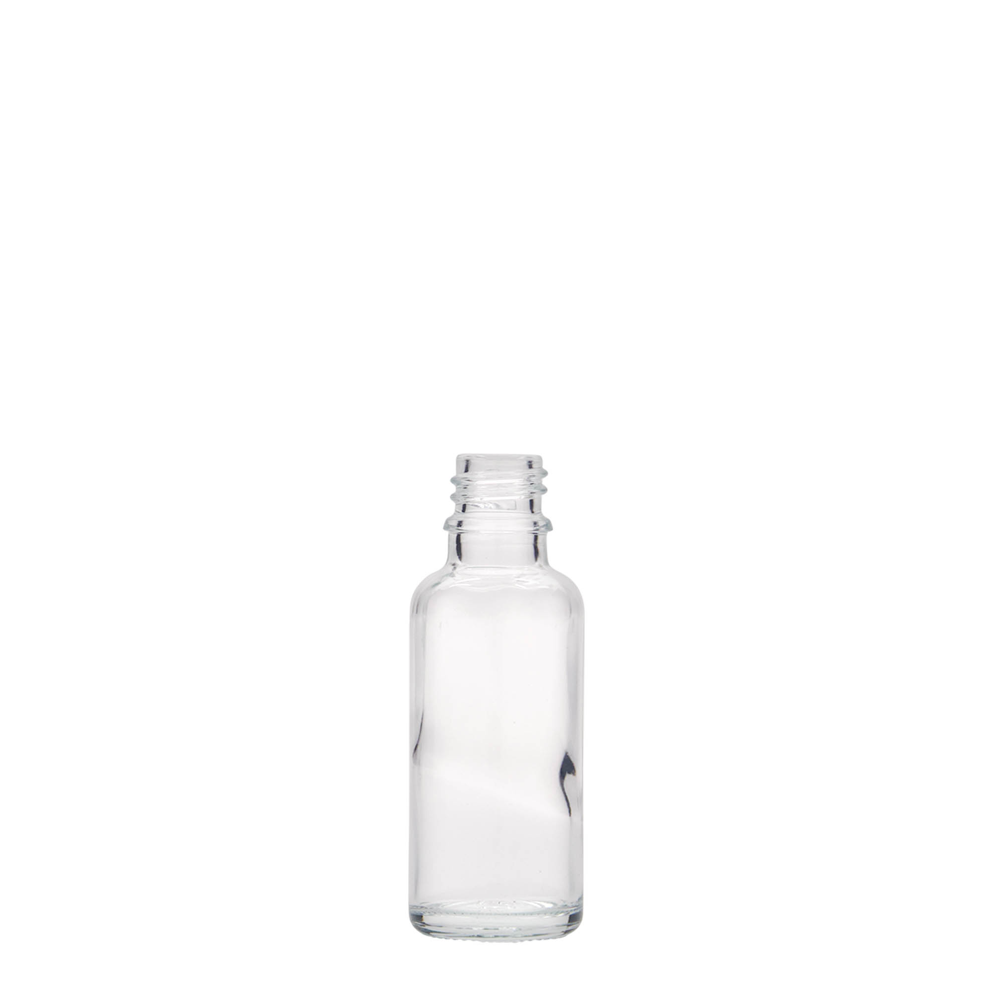 Frasco médico de 30 ml, vidro, boca: DIN 18