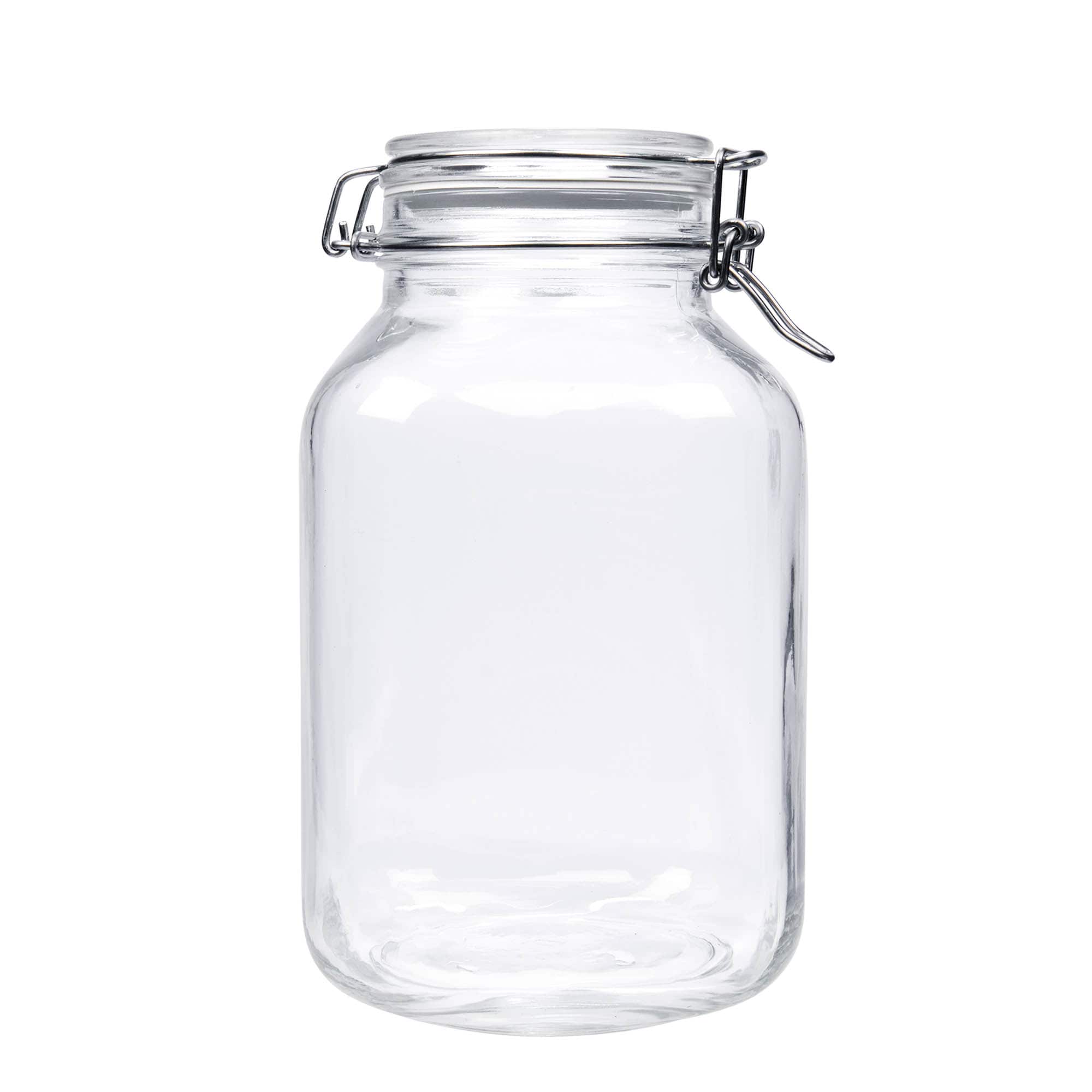 3.000 ml Frasco com fecho de arame 'Fido', quadrado, Boca: fecho de arame