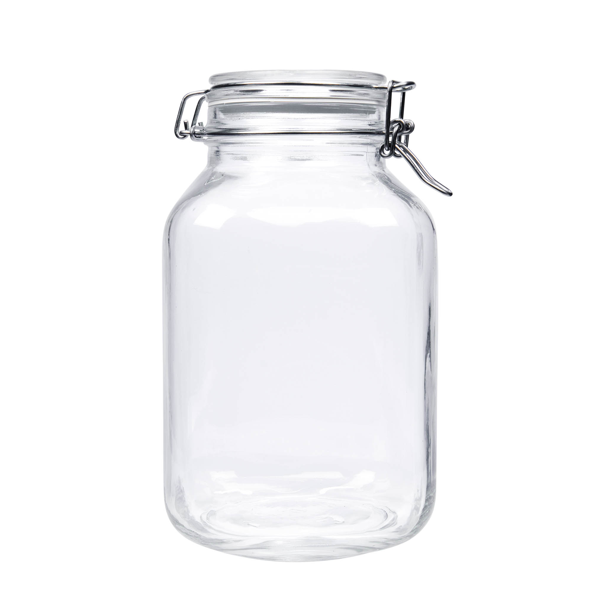3.000 ml Frasco com fecho de arame 'Fido', quadrado, Boca: fecho de arame