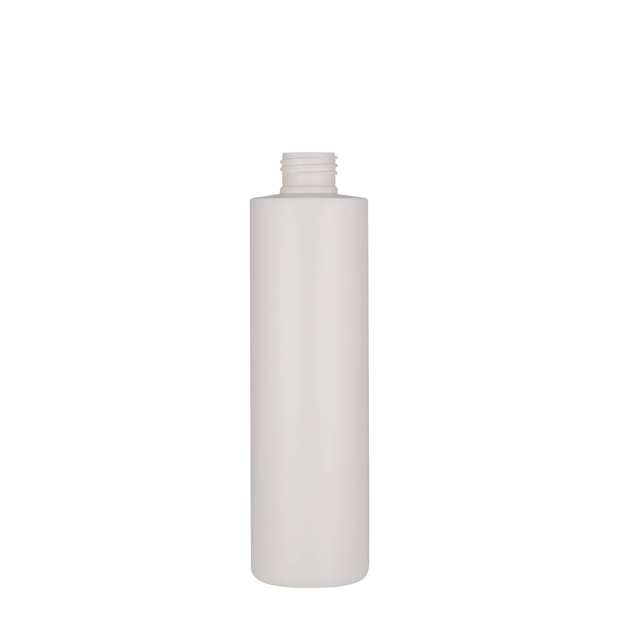 Frasco de plástico de 250 ml 'Pipe', HDPE, branco, boca: 24/410