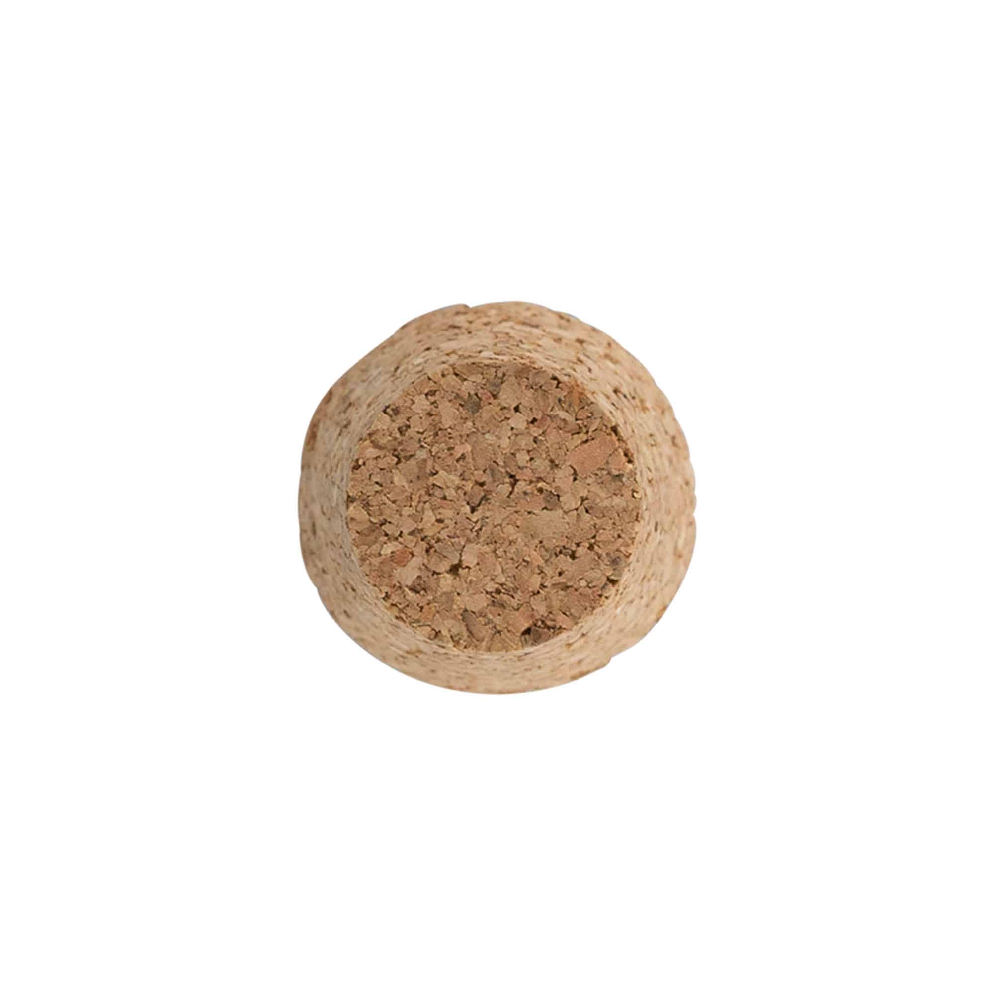 Rolha cónica 25-35 x 27, rolha prensada, bege, para boca: cortiça Rolha cónica 25-35 x 27, rolha prensada, bege, para boca: cortiça