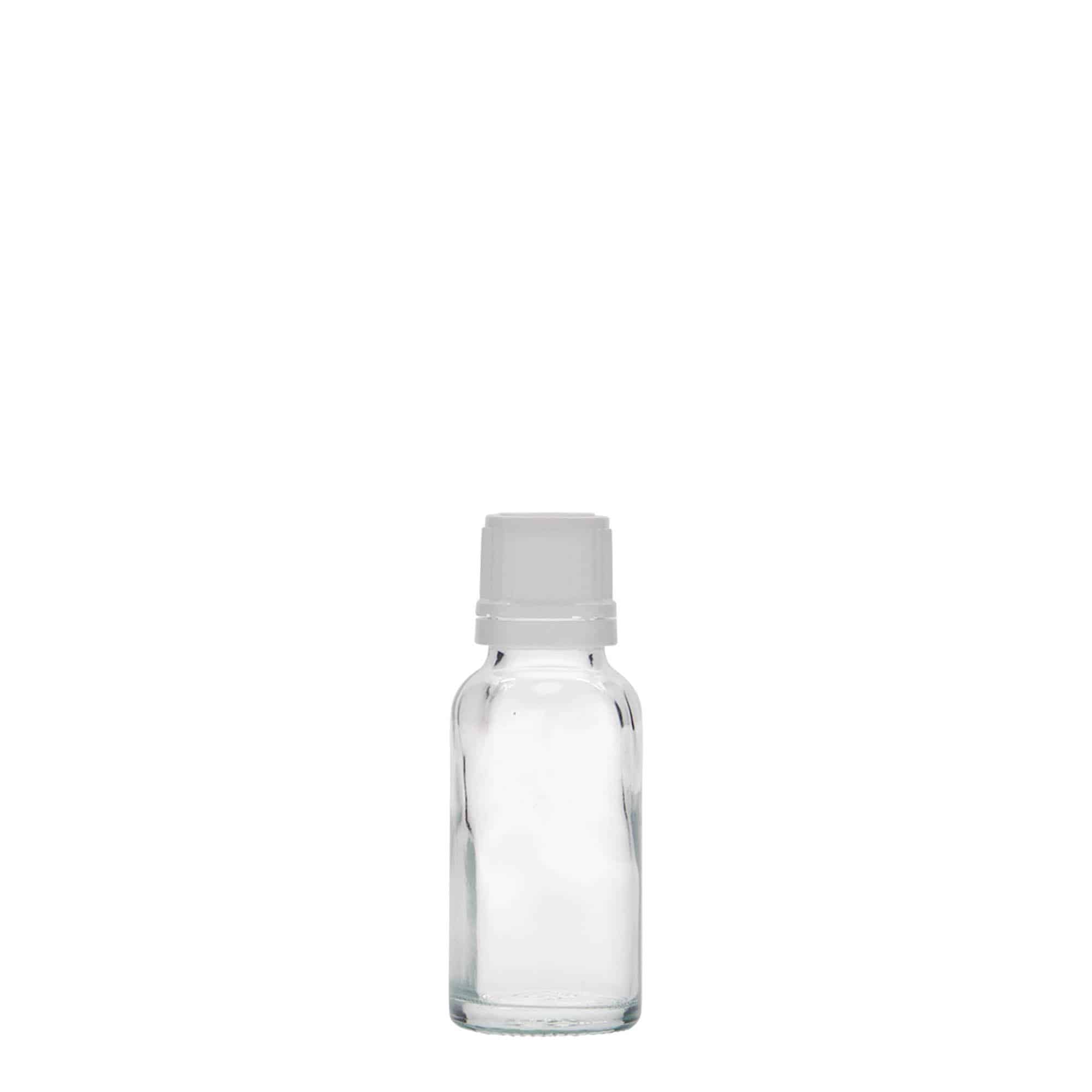 Frasco médico de 20 ml, vidro, bocal: DIN 18