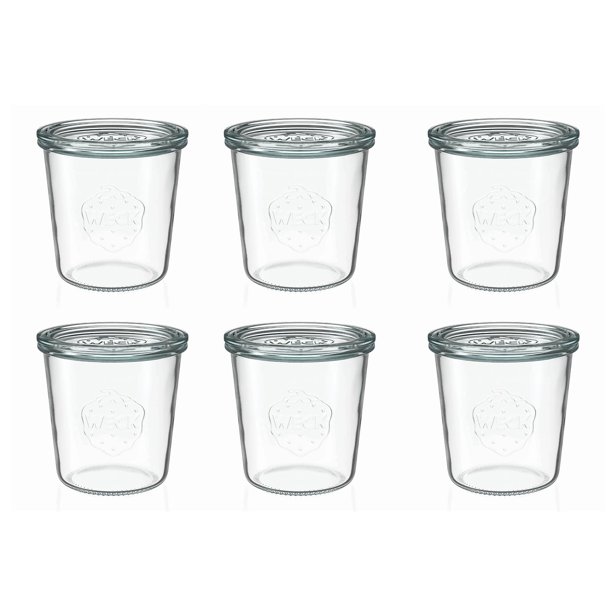 6x 580 ml frasco WECK com tampa de vidro RR 100