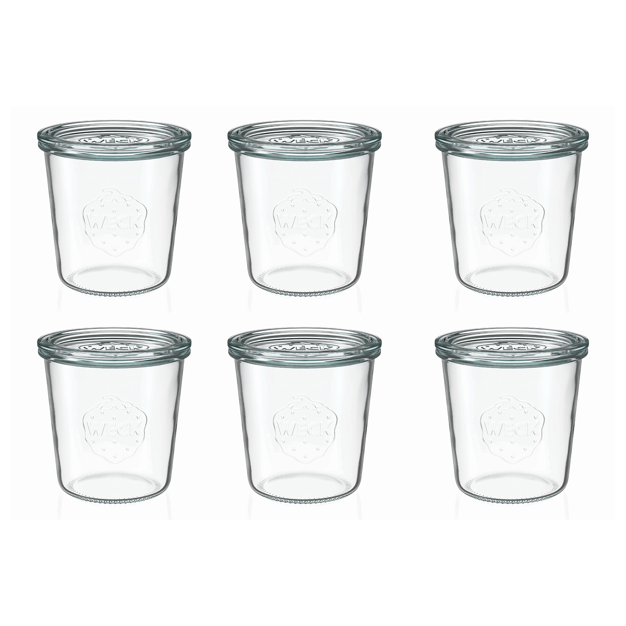 6x 580 ml frasco WECK com tampa de vidro RR 100