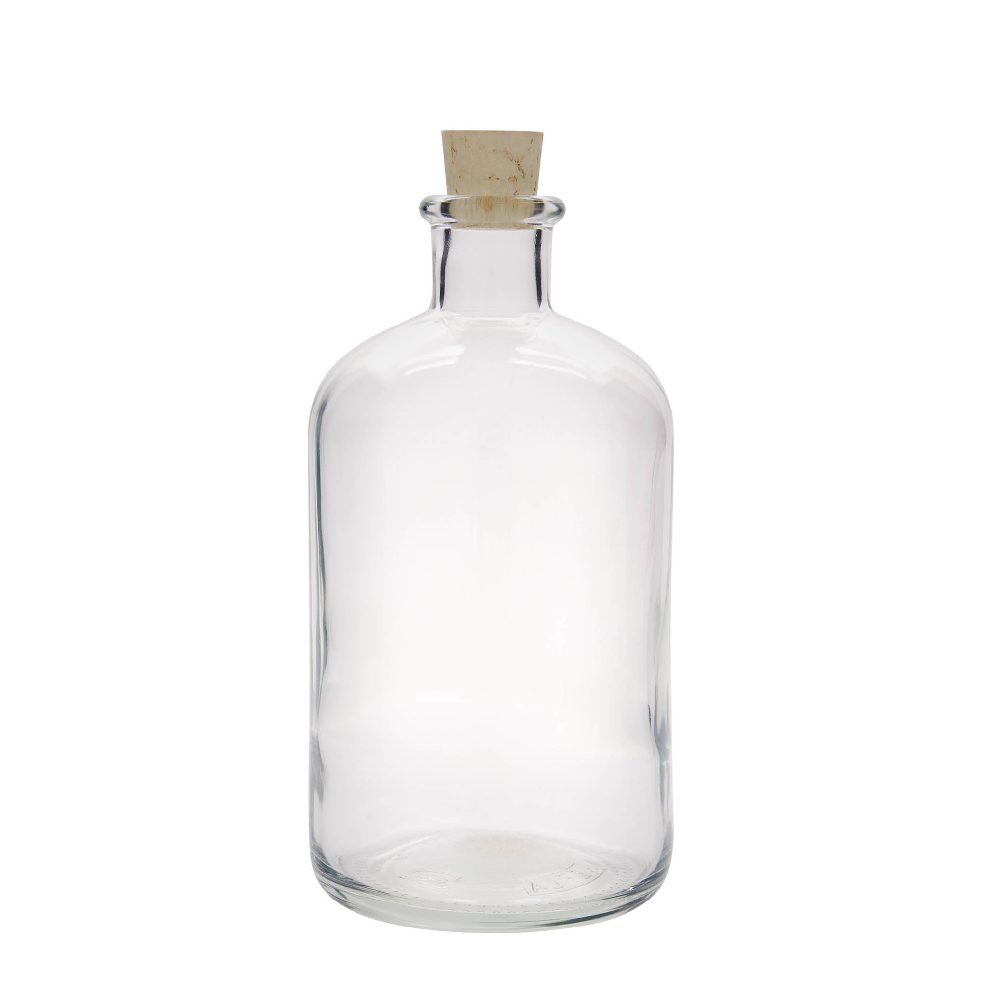 Frasco de vidro de 1.000 ml, farmacêutico, boca: cortiça