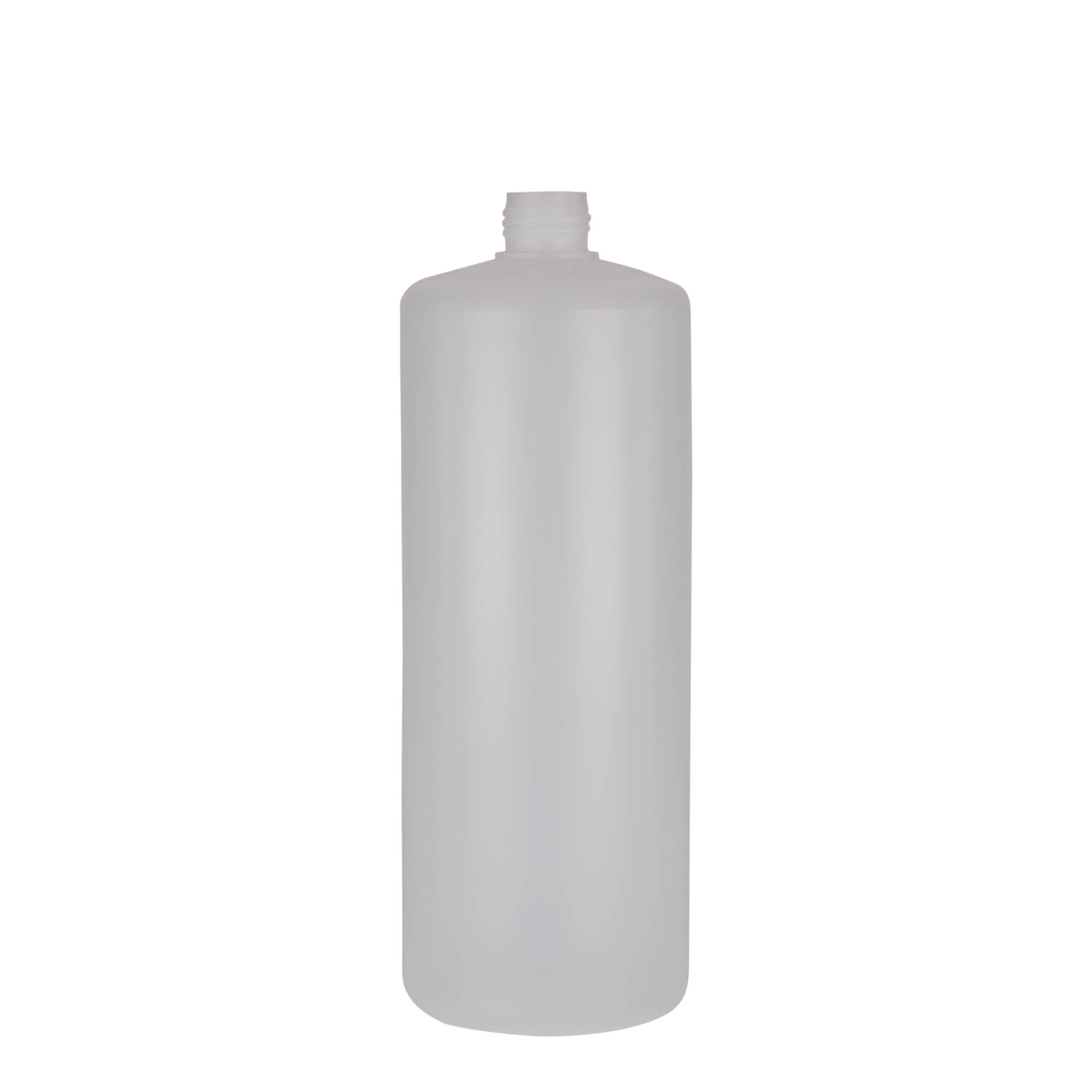 1.000 ml garrafa redonda, plástico PE, natural, boca: tampa de rosca 1.000 ml garrafa redonda, plástico PE, natural, boca: tampa de rosca