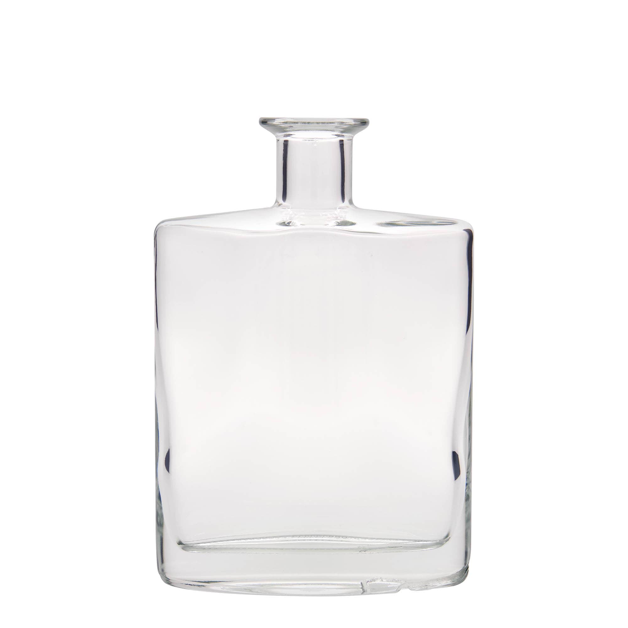 Garrafa de vidro de 700 ml 'Zorbas', oval, boca: cortiça Garrafa de vidro de 700 ml 'Zorbas', oval, boca: cortiça