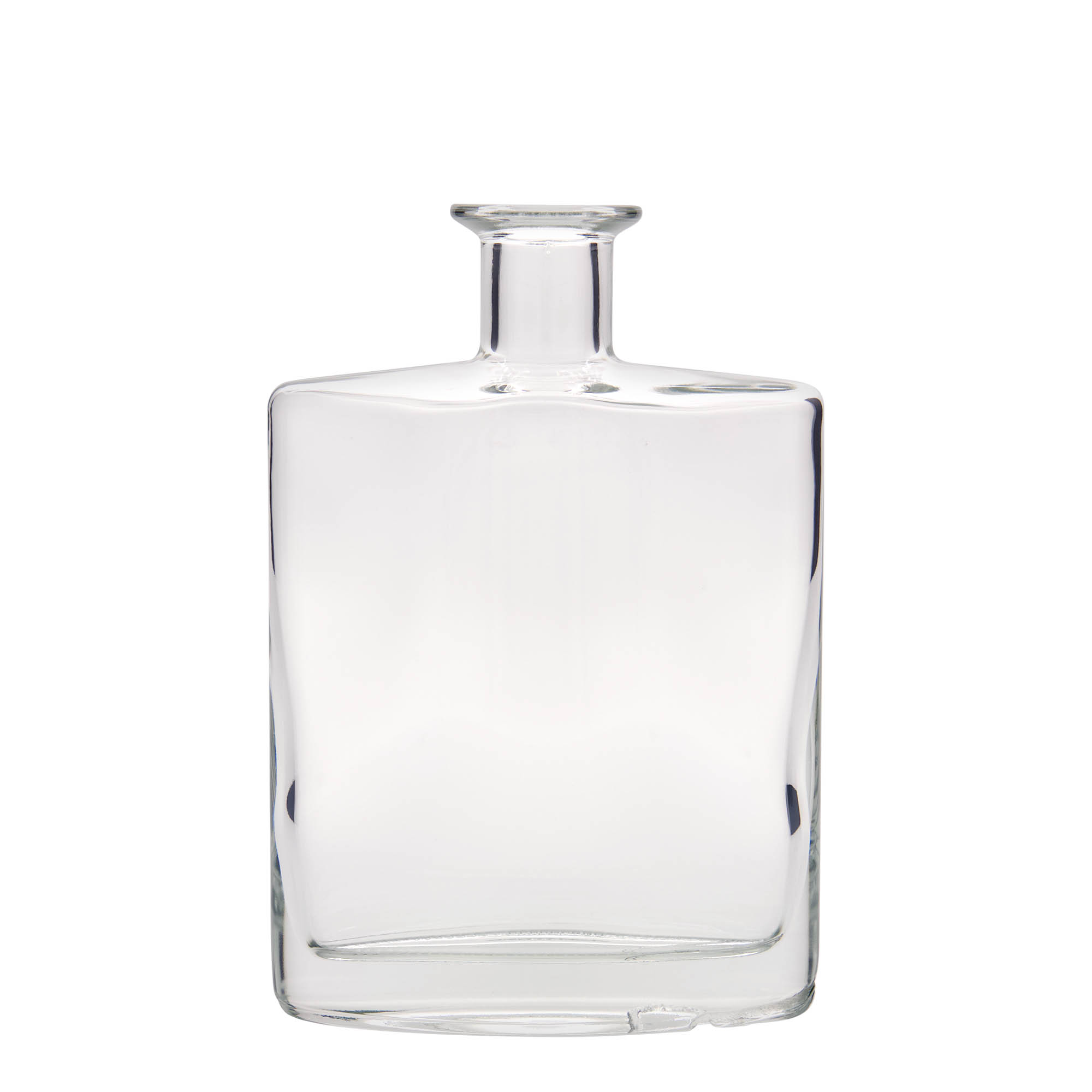 Garrafa de vidro de 700 ml 'Zorbas', oval, boca: cortiça Garrafa de vidro de 700 ml 'Zorbas', oval, boca: cortiça