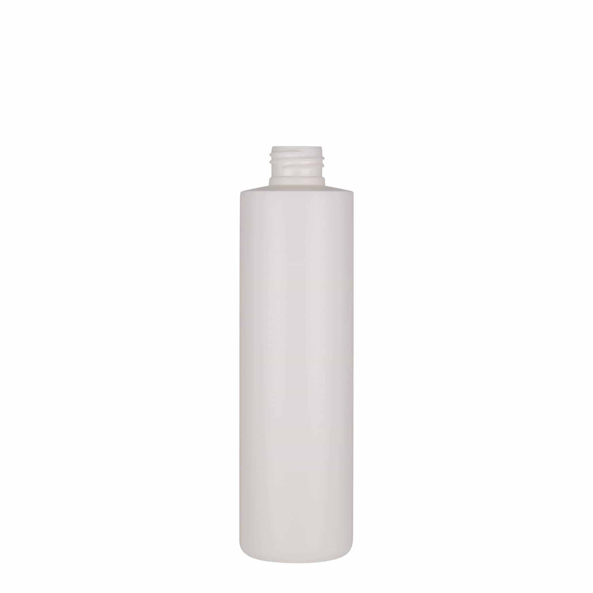 Frasco de plástico de 250 ml 'Pipe', HDPE verde, branco, bocal: 24/410