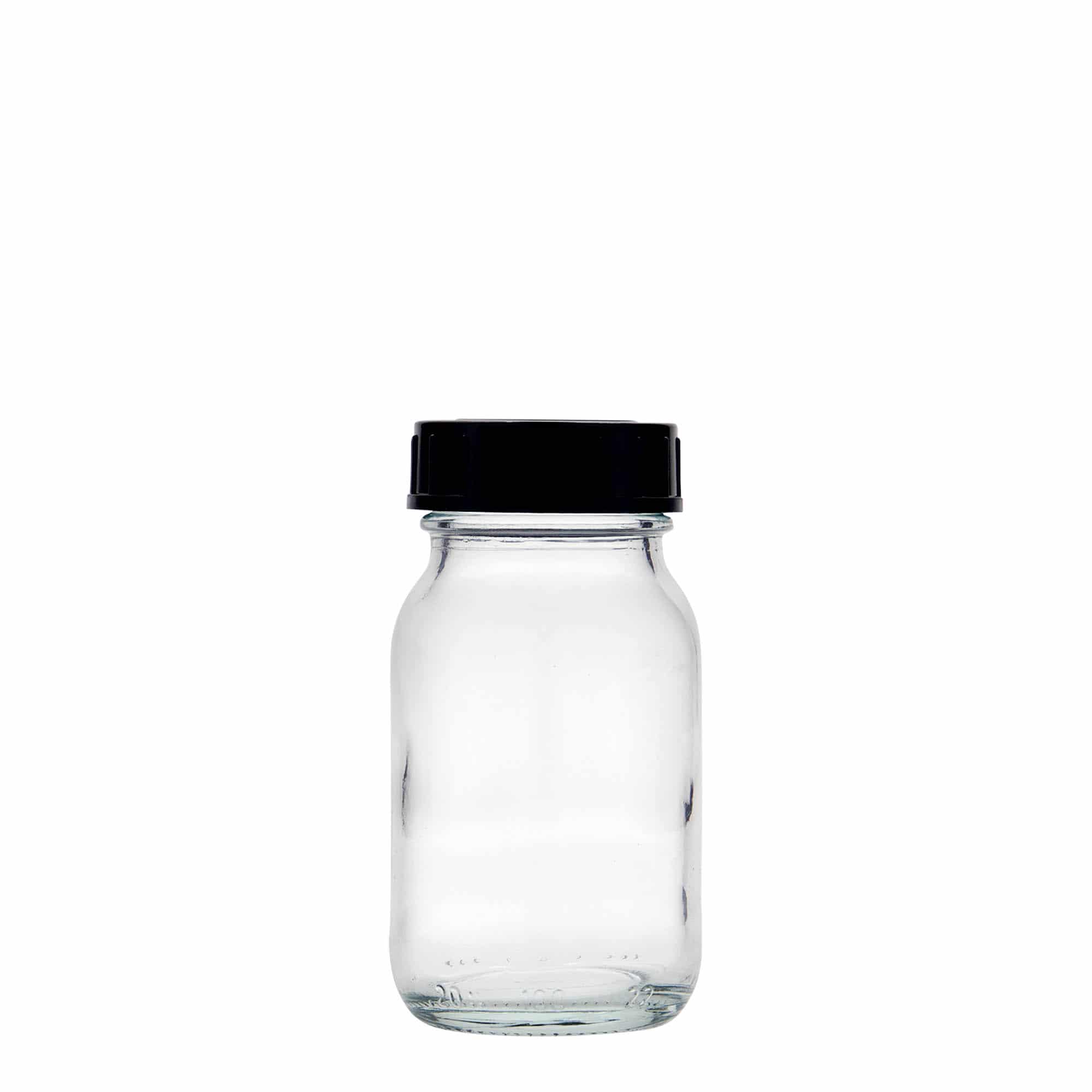 Frasco de gargalo largo de 100 ml, boca: DIN 40