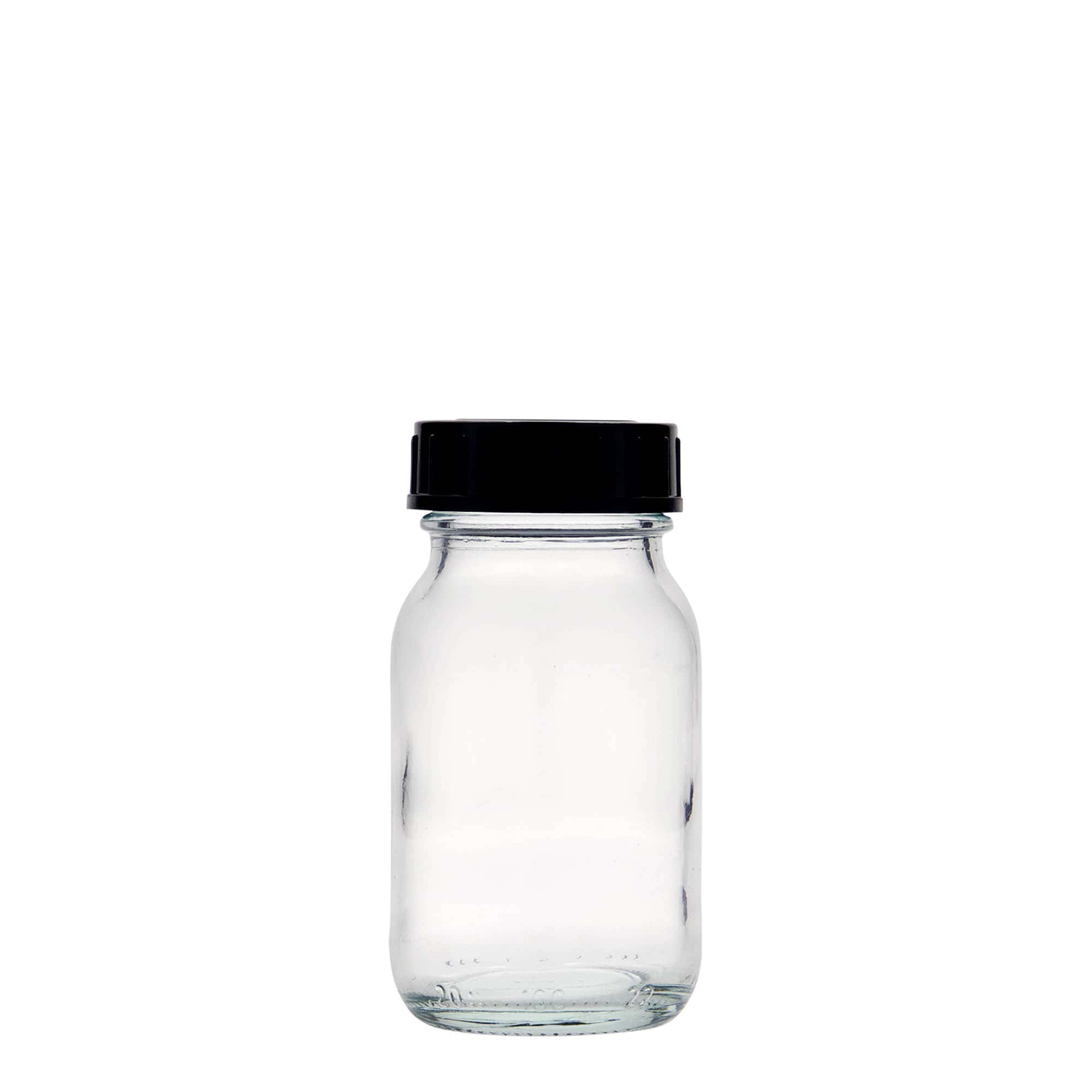 Frasco de gargalo largo de 100 ml, boca: DIN 40