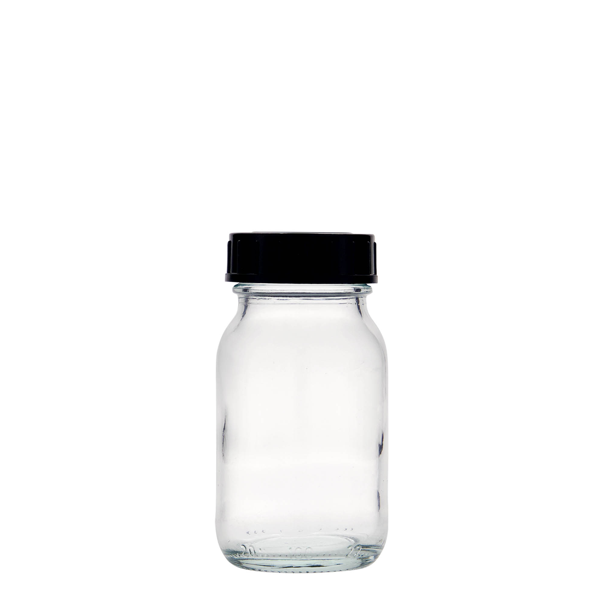Frasco de gargalo largo de 100 ml, boca: DIN 40