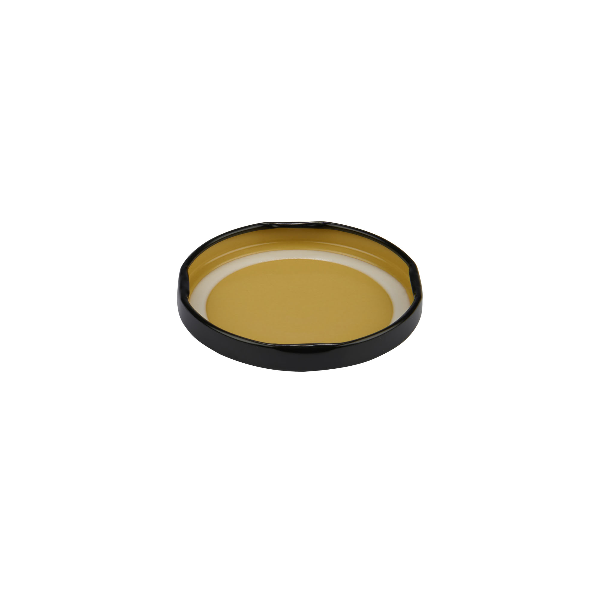 Tampa Twist-Off, chapa branca, preta, para bocal: TO 63 Tampa Twist-Off, chapa branca, preta, para bocal: TO 63