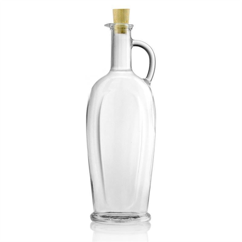 Garrafa de vidro de 500 ml 'Eleganta', oval, abertura: cortiça
