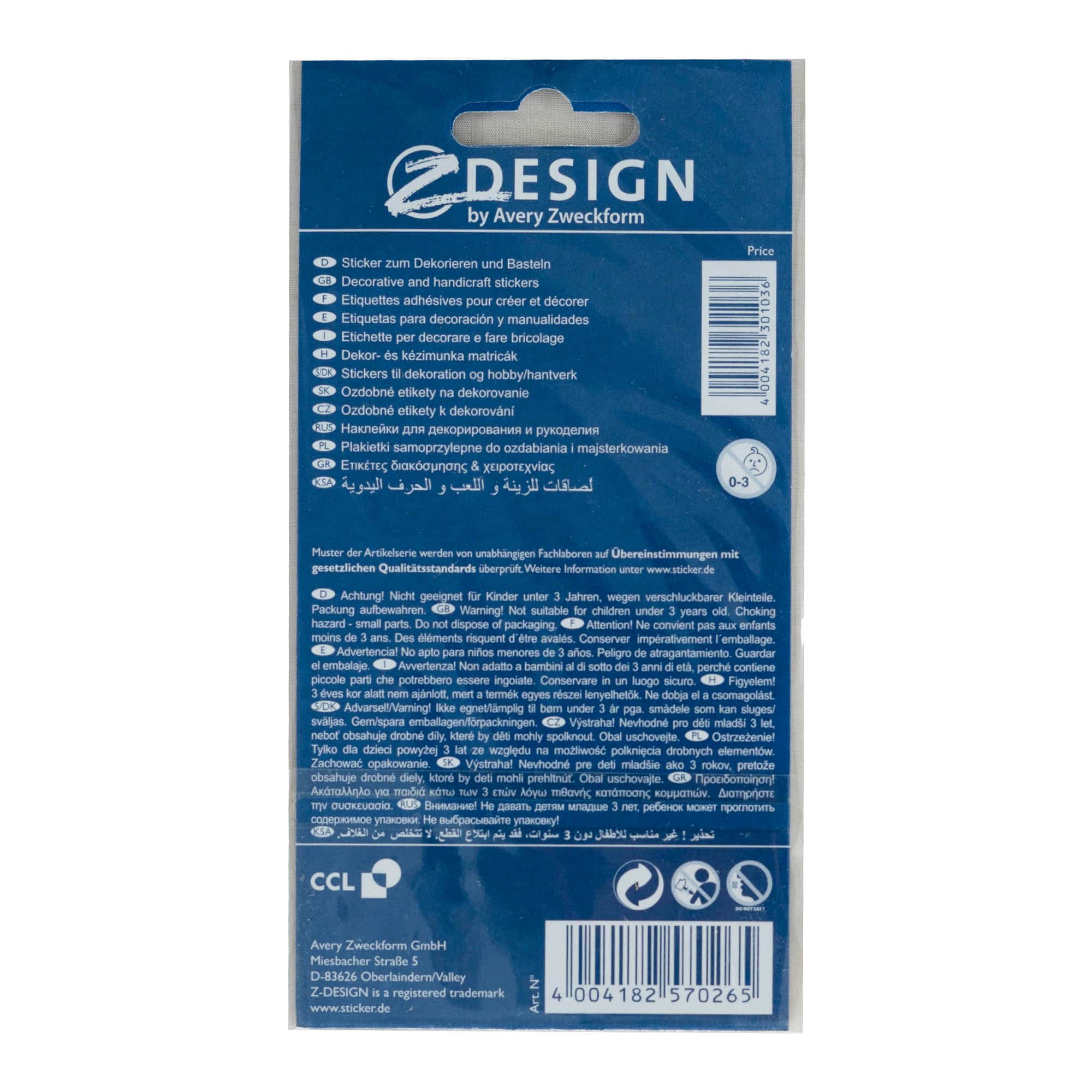 Autocolantes Zweckform 'Tudo de Bom', multicolor