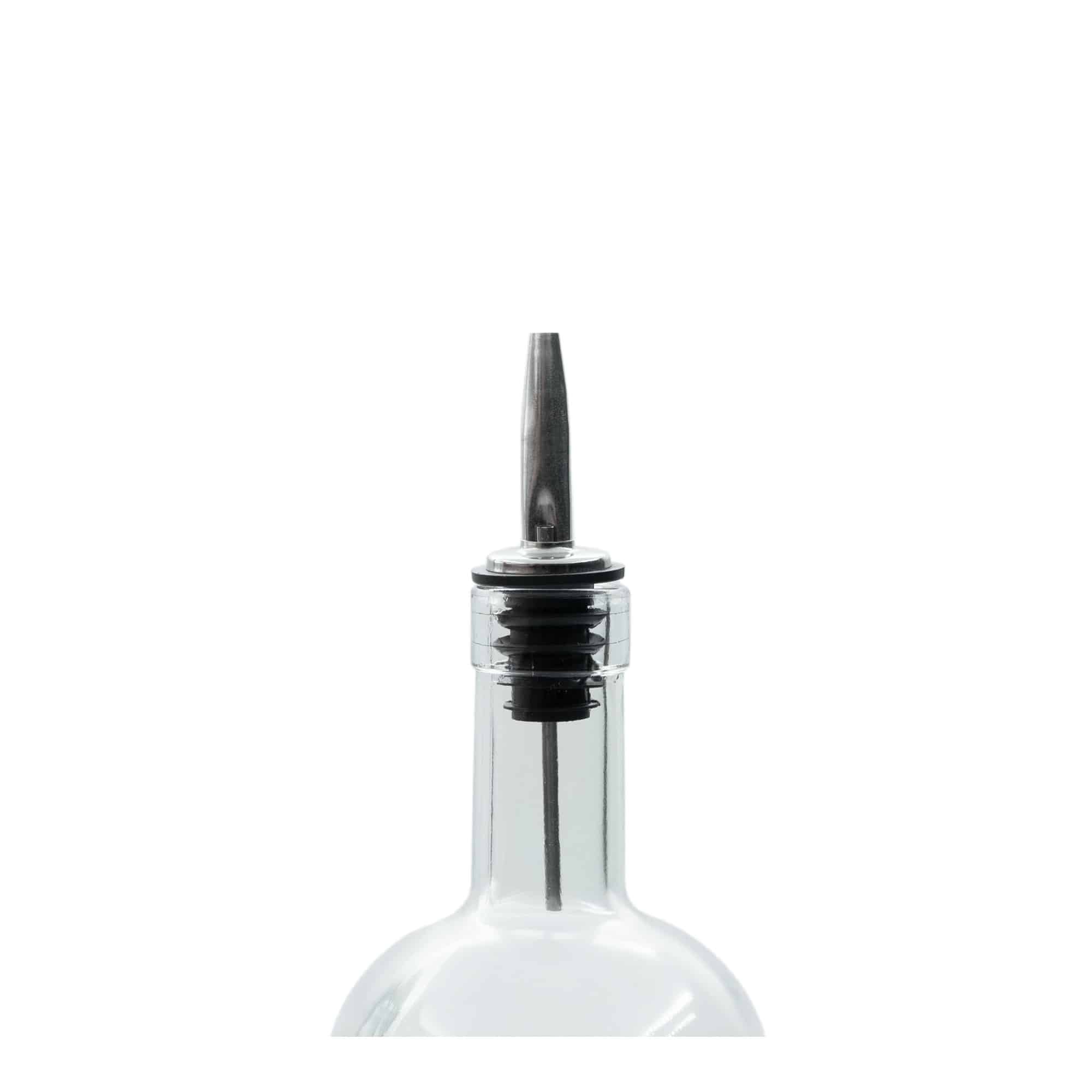 Vertedor de garrafas inox com tubo de ar, aço inox, prateado-preto Vertedor de garrafas inox com tubo de ar, aço inox, prateado-preto