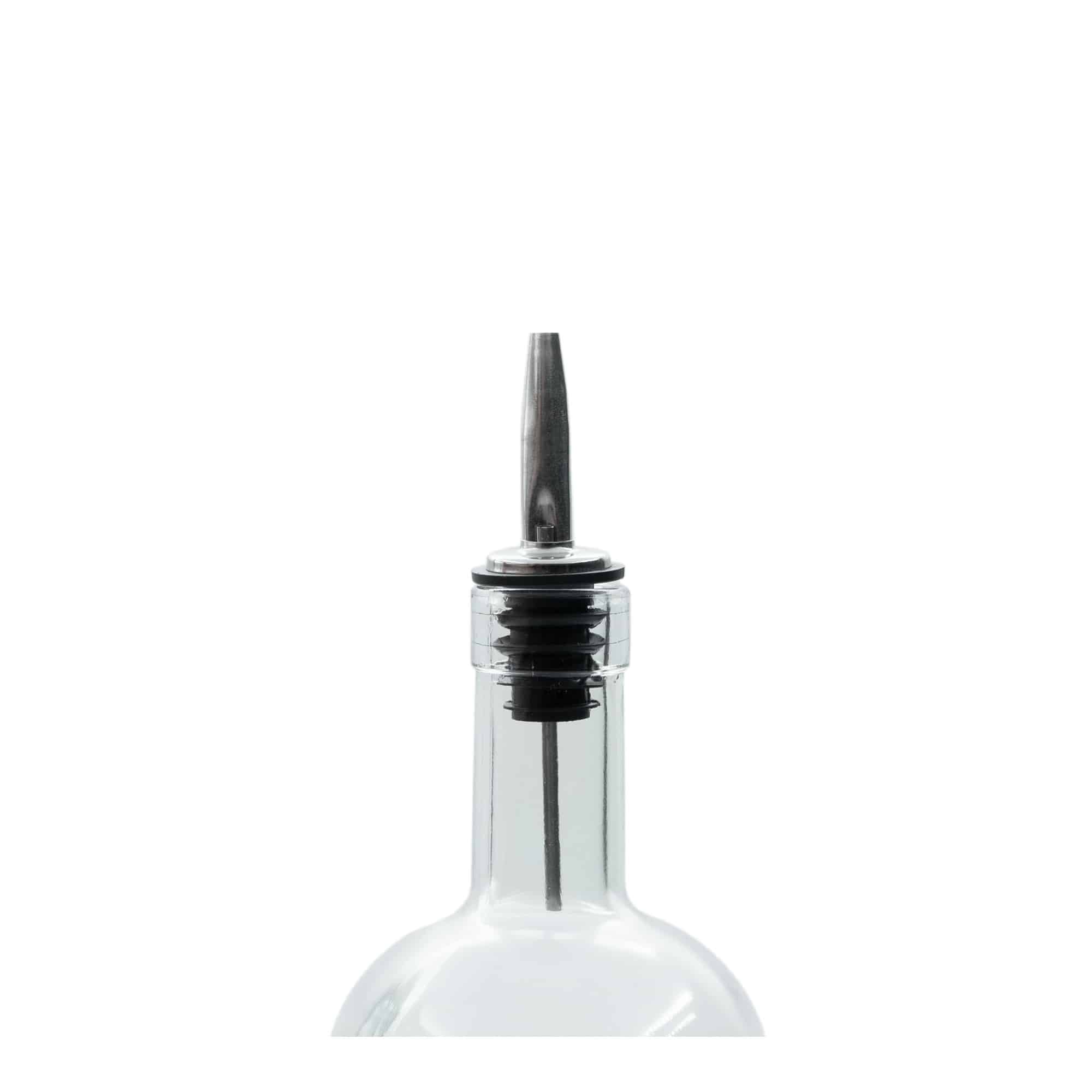 Bico de enchimento Inox com tubo de ar, aço inoxidável, prateado-preto