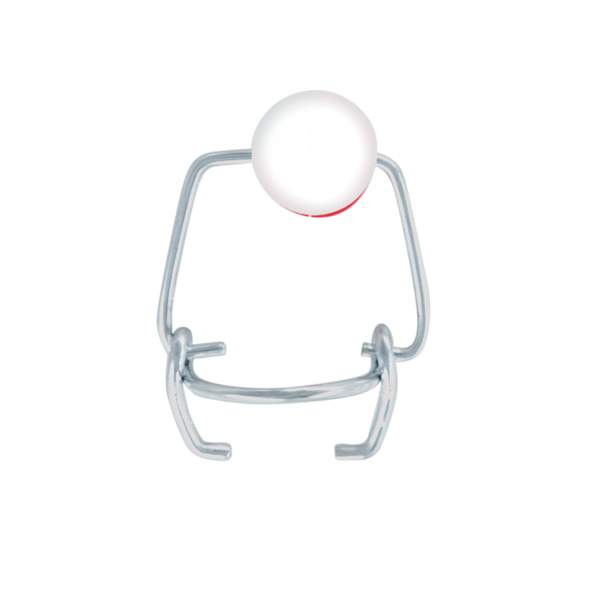 Fecho de pressão mini, plástico, vermelho-branco