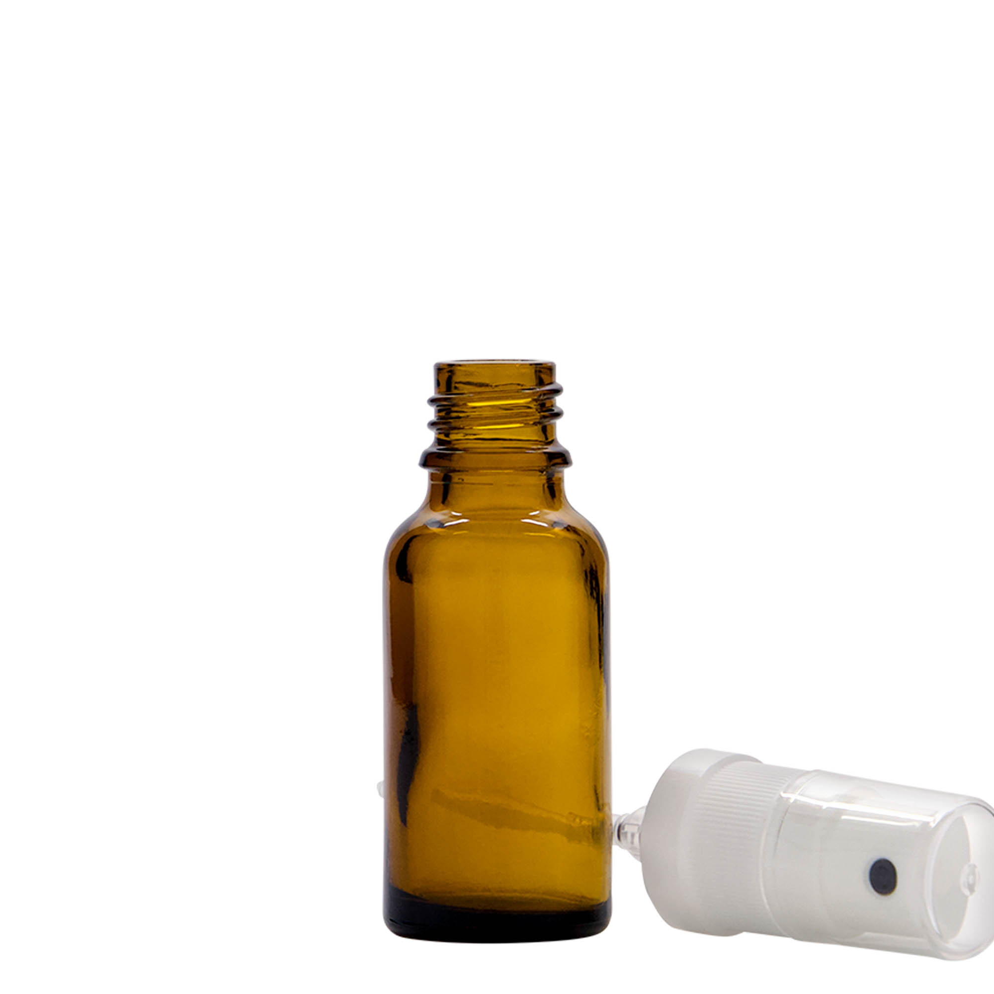 Frasco de spray 20 ml medicamento, vidro, castanho, bocal: DIN 18 Frasco de spray 20 ml medicamento, vidro, castanho, bocal: DIN 18