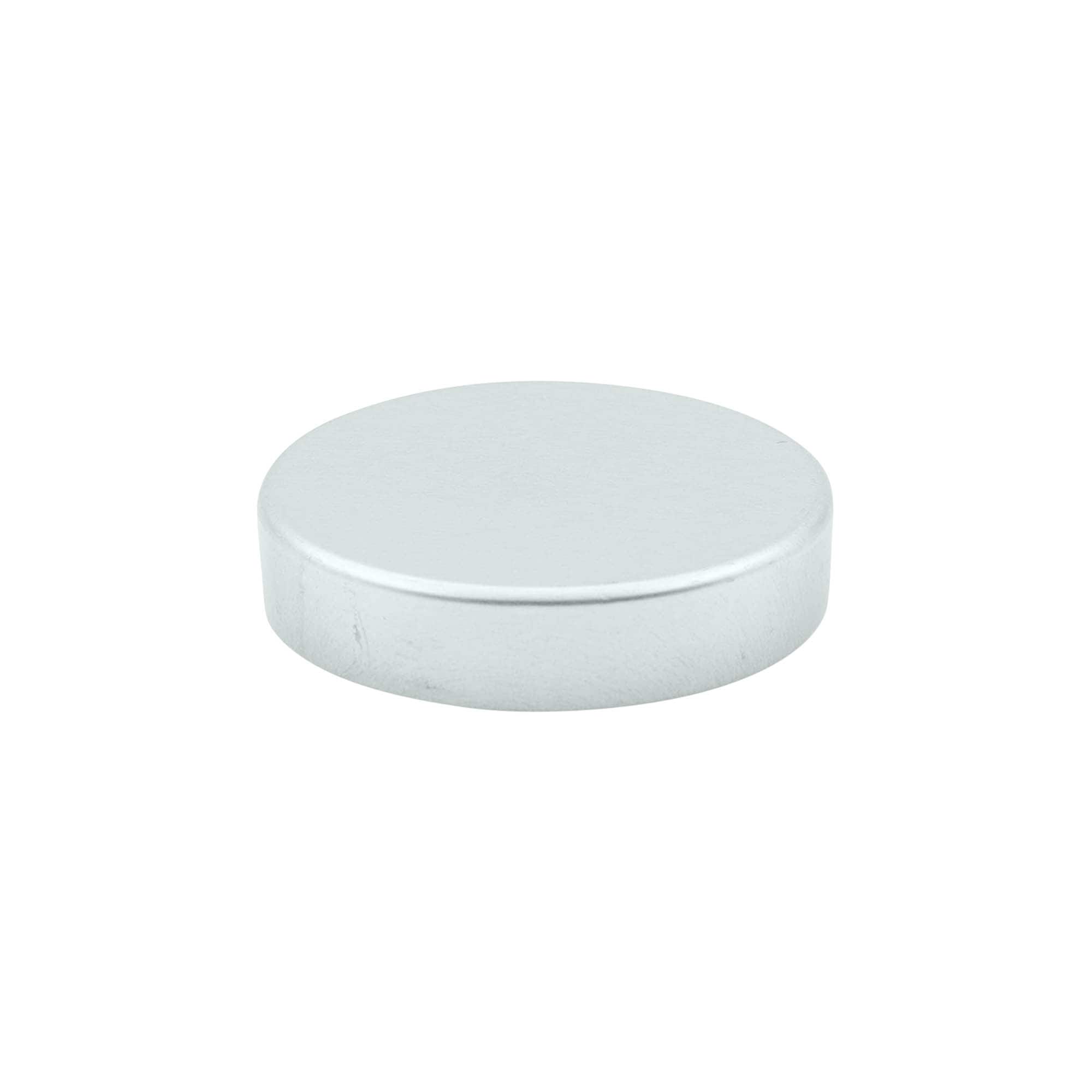 Tampa de rosca, metal, prata, para bocal: 45/400