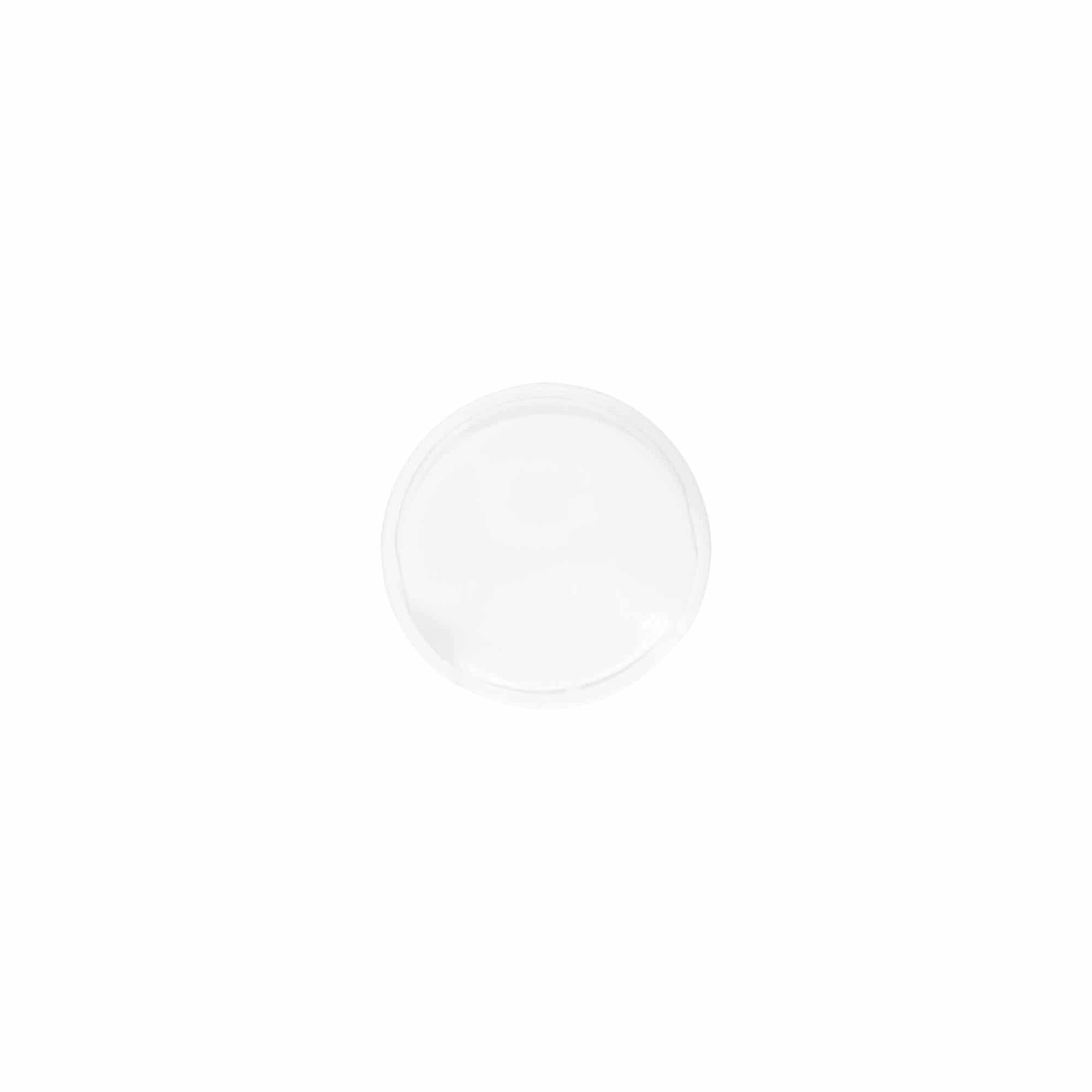 Tampa de rosca Disc Top, plástico PP, branca, para bocal: 24/410