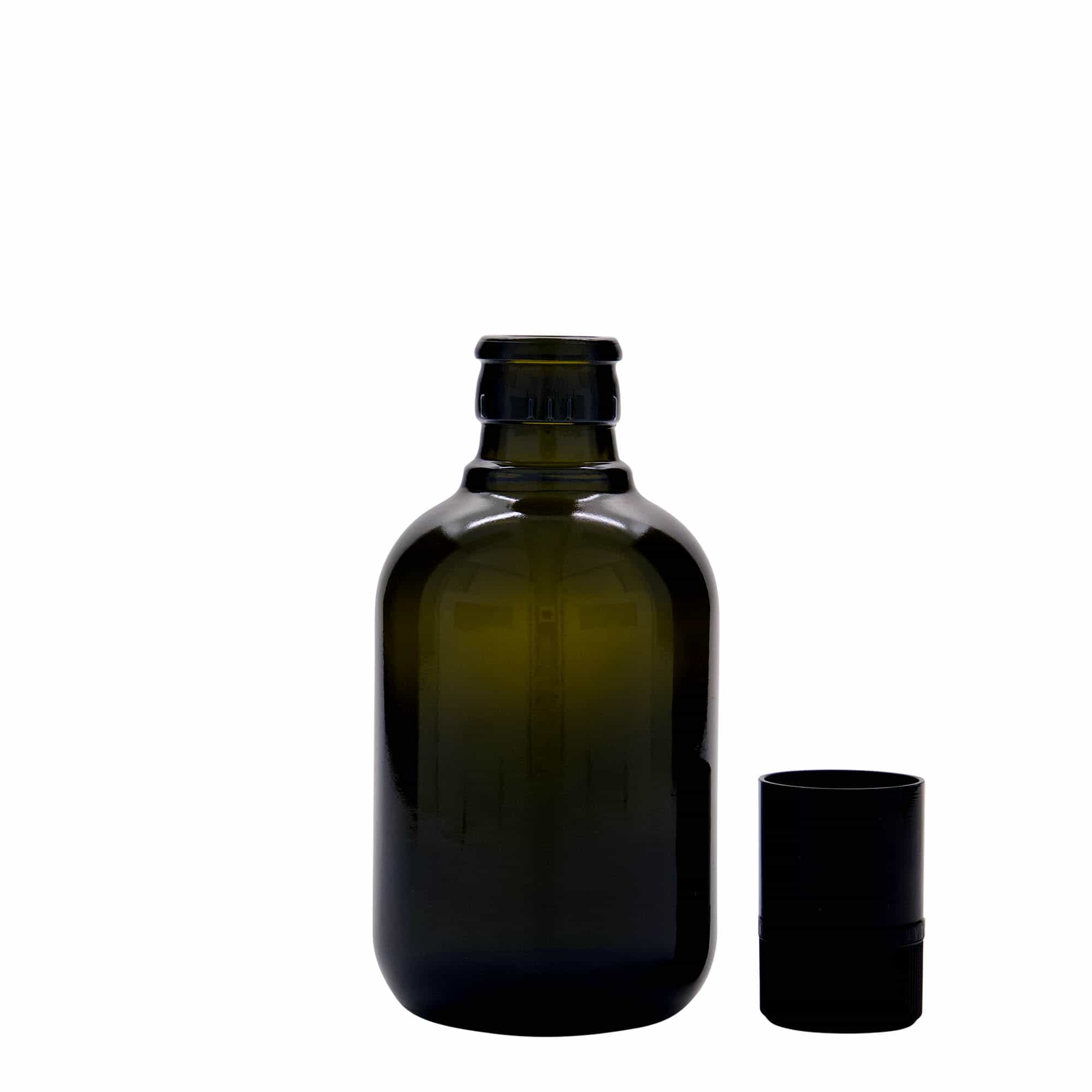 250 ml Garrafa para azeite e vinagre 'Biolio', vidro, verde antigo, boca: DOP