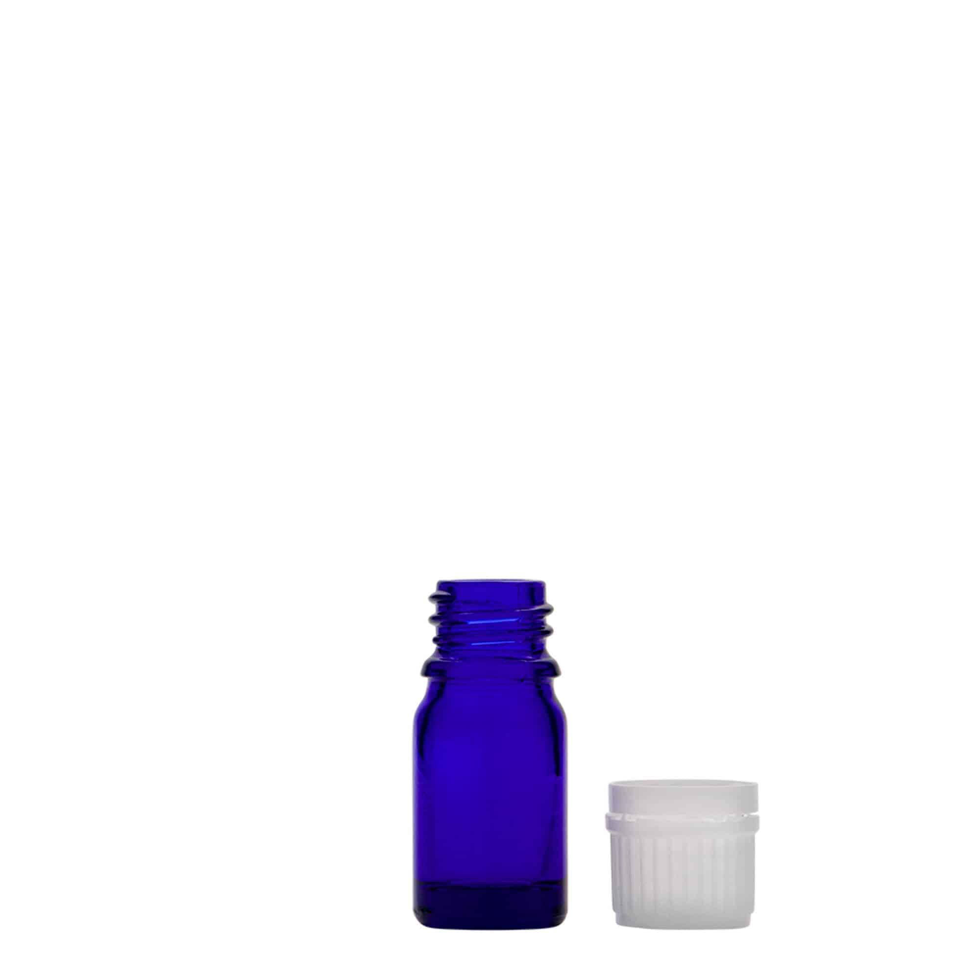Frasco de medicamento de 5 ml, vidro, azul royal, boca: DIN 18 Frasco de medicamento de 5 ml, vidro, azul royal, boca: DIN 18