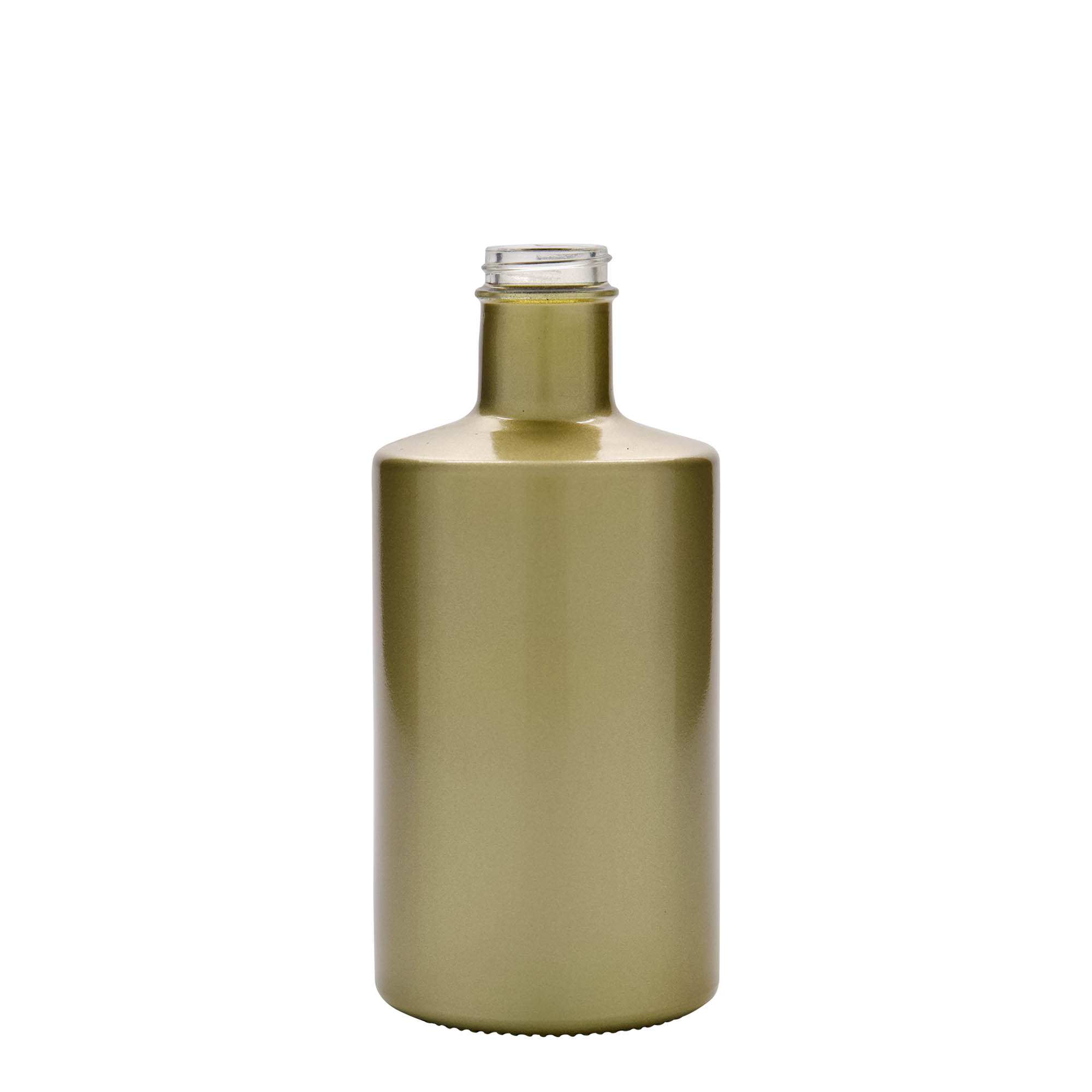 Garrafa de vidro 500 ml 'Caroline', dourada, boca: GPI 33 Garrafa de vidro 500 ml 'Caroline', dourada, boca: GPI 33
