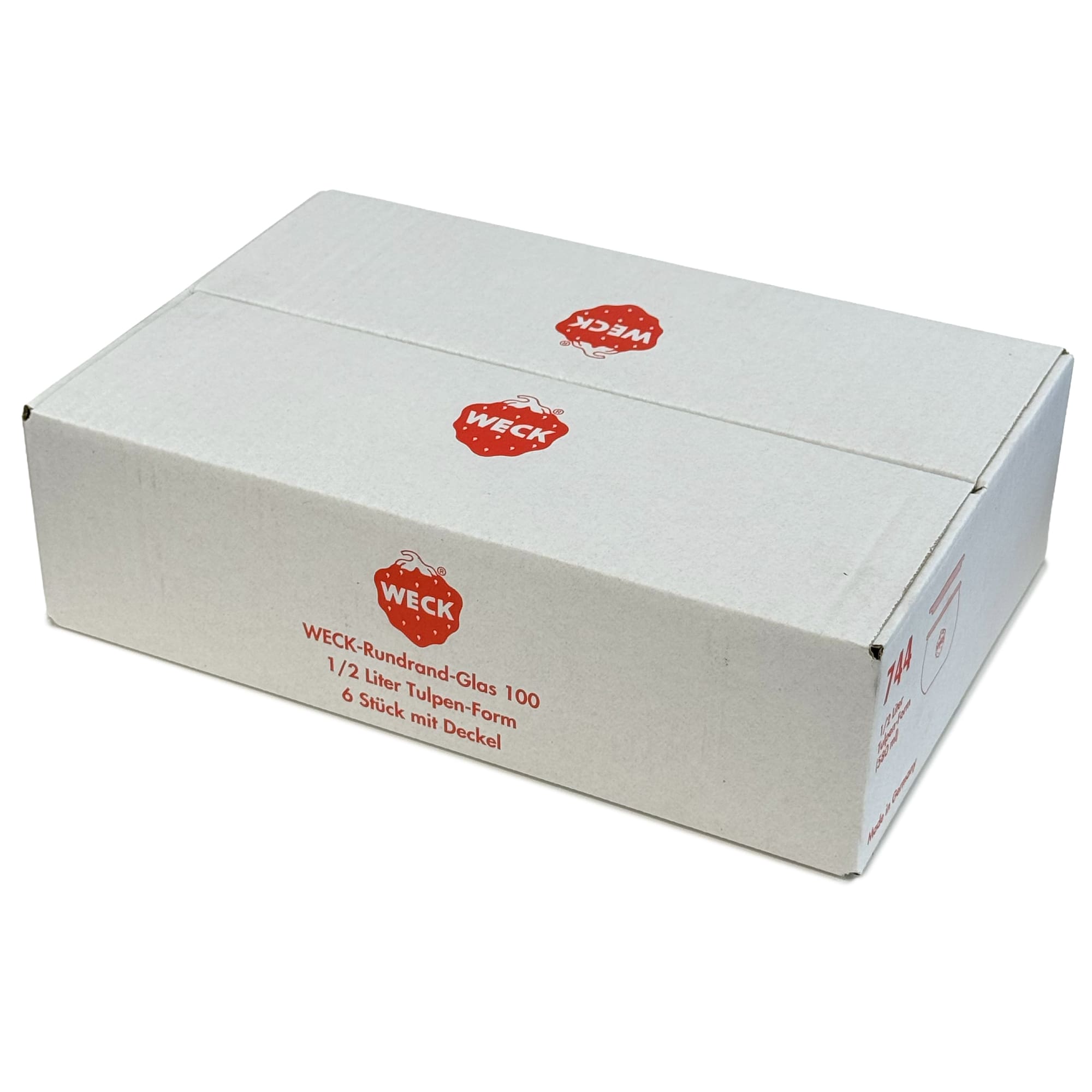 6x 580 ml WECK-frasco de tulipa com tampa de vidro RR 100