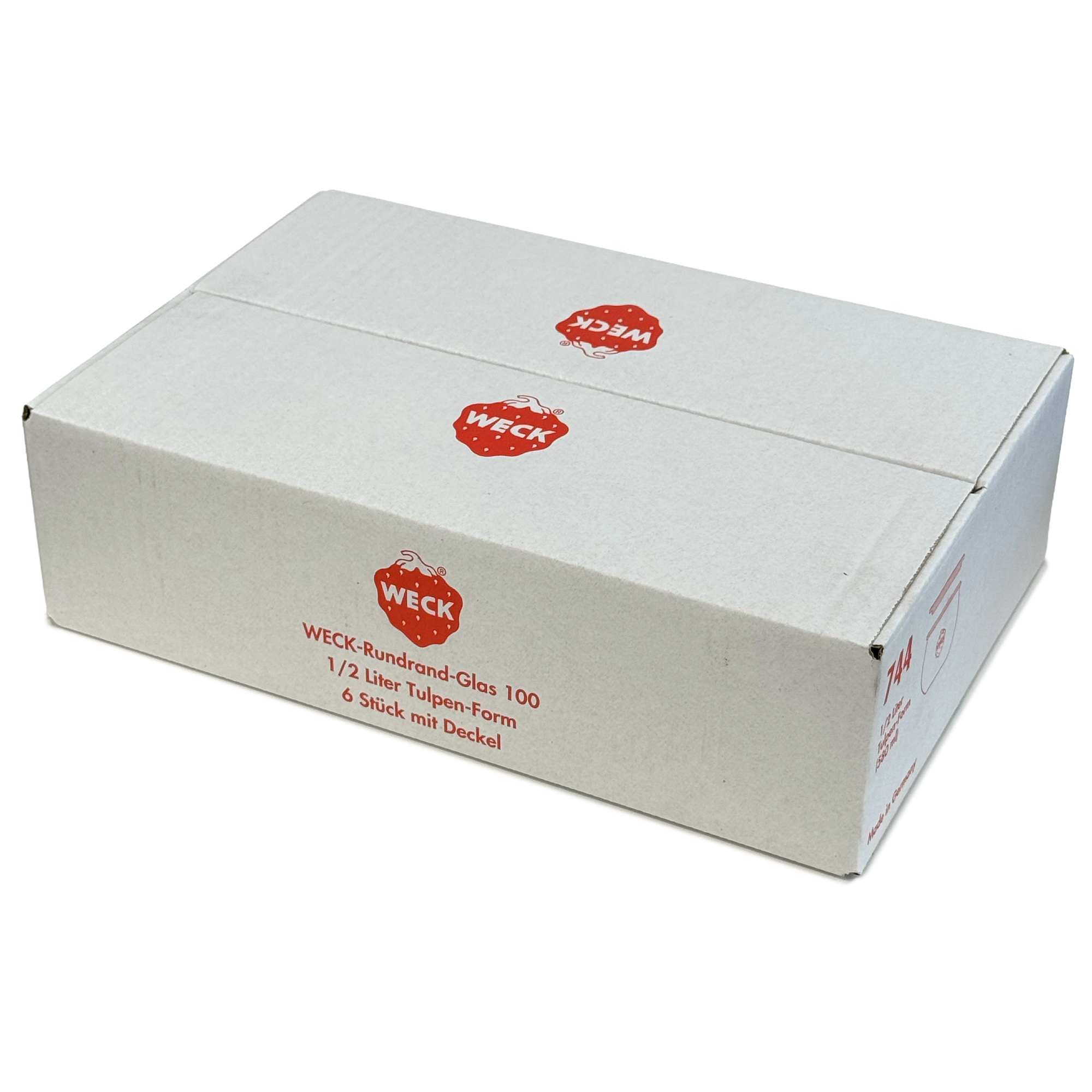 6x 580 ml WECK-frasco de tulipa com tampa de vidro RR 100