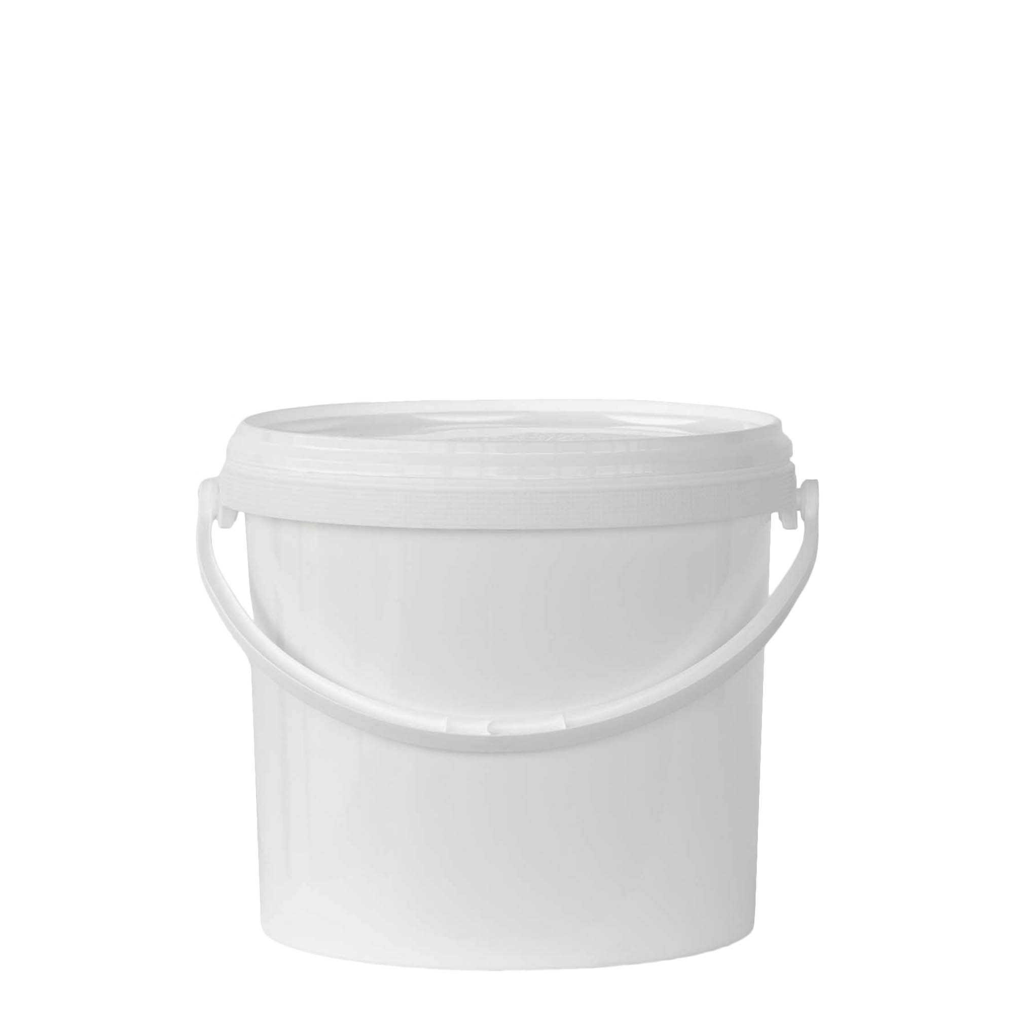Balde de 5 l, plástico PP, branco