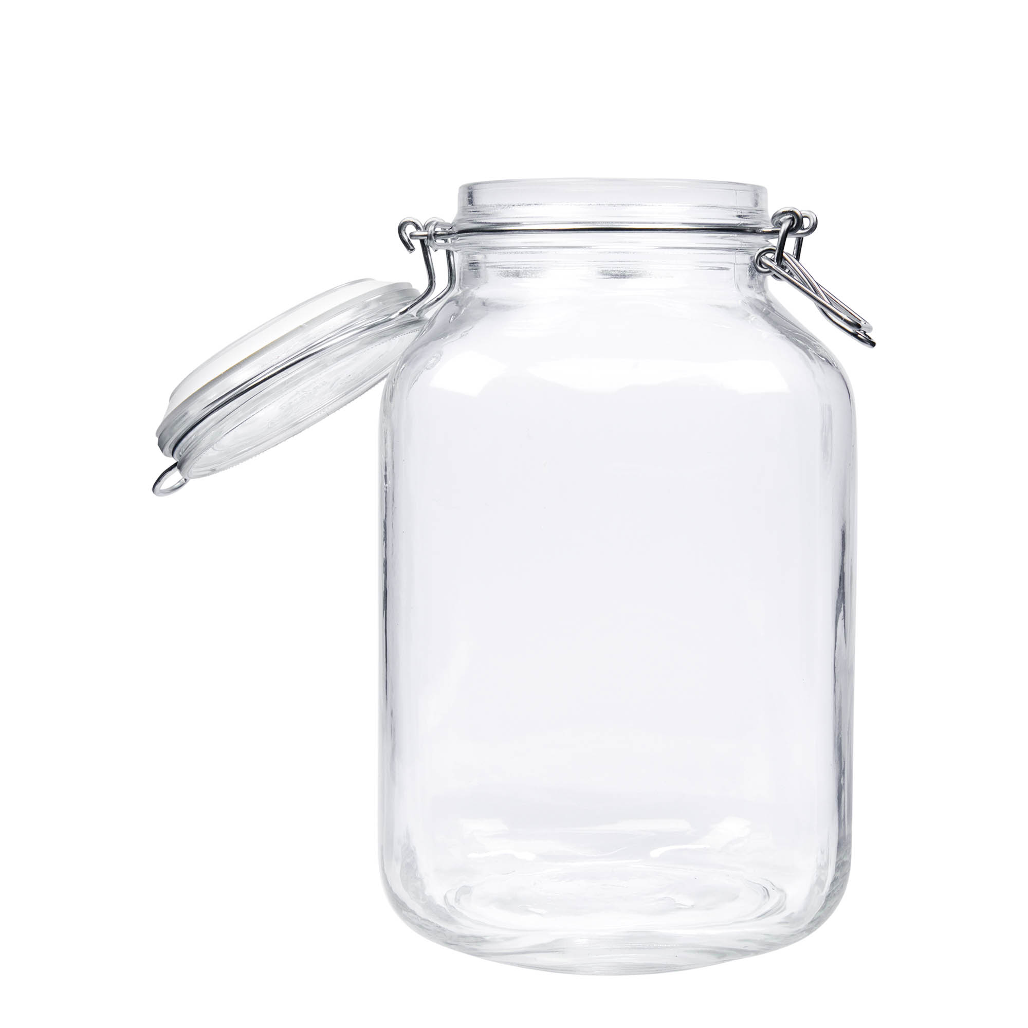 3.000 ml Frasco com fecho de arame 'Fido', quadrado, Boca: fecho de arame