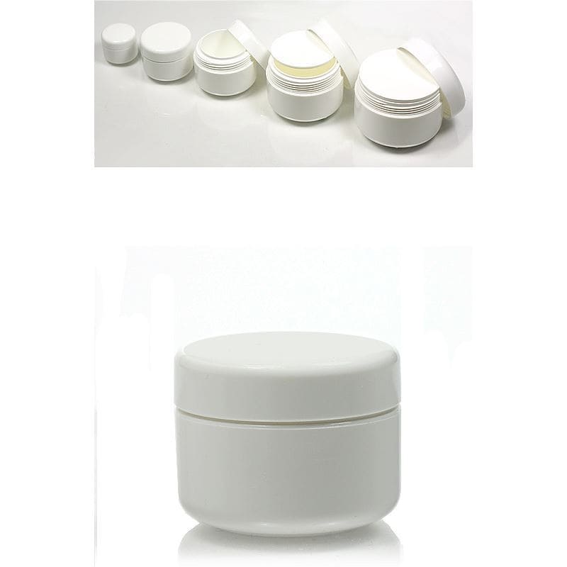 30 ml Boião em plástico 'Bianca', PP, branco, boca: Tampa de rosca