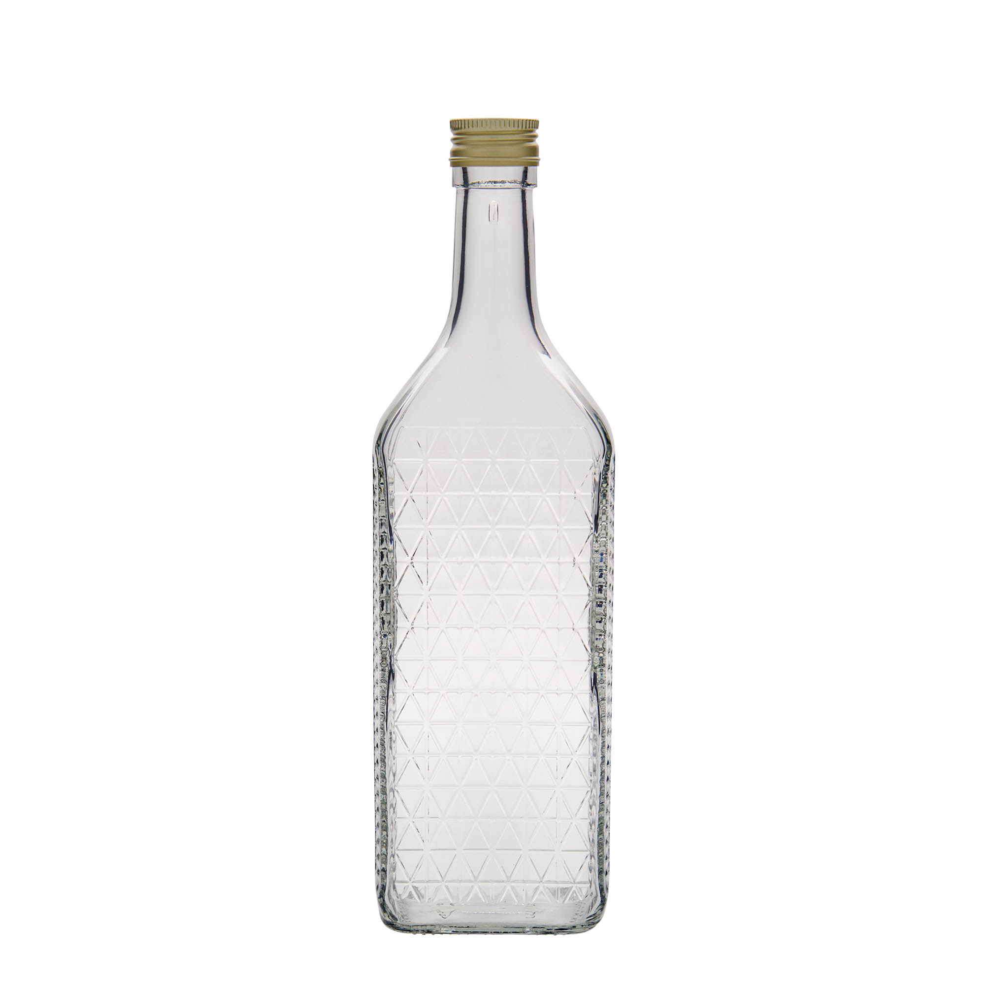 Garrafa de vidro de 700 ml 'Caruso', retangular, boca: PP 31,5