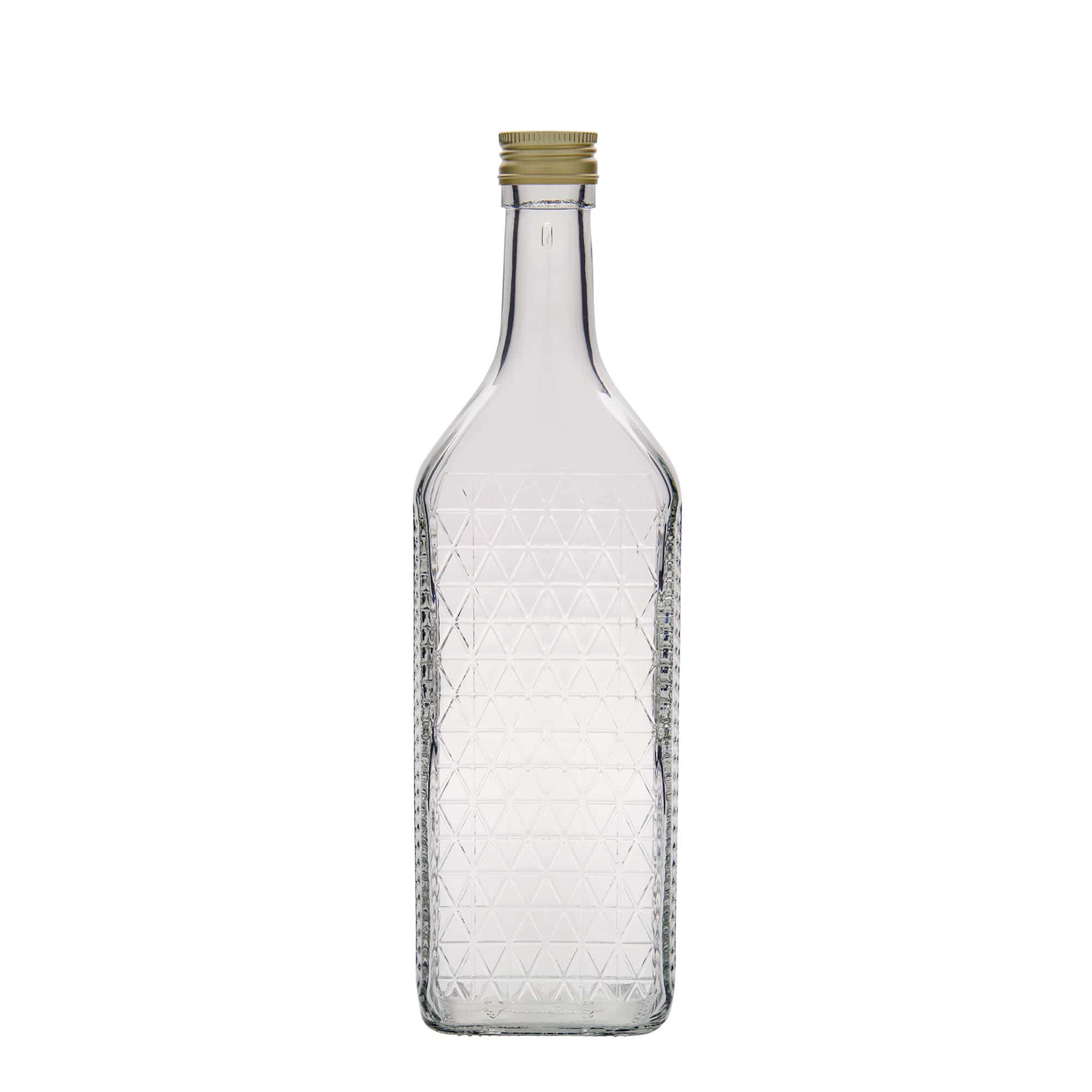 Garrafa de vidro de 700 ml 'Caruso', retangular, boca: PP 31,5