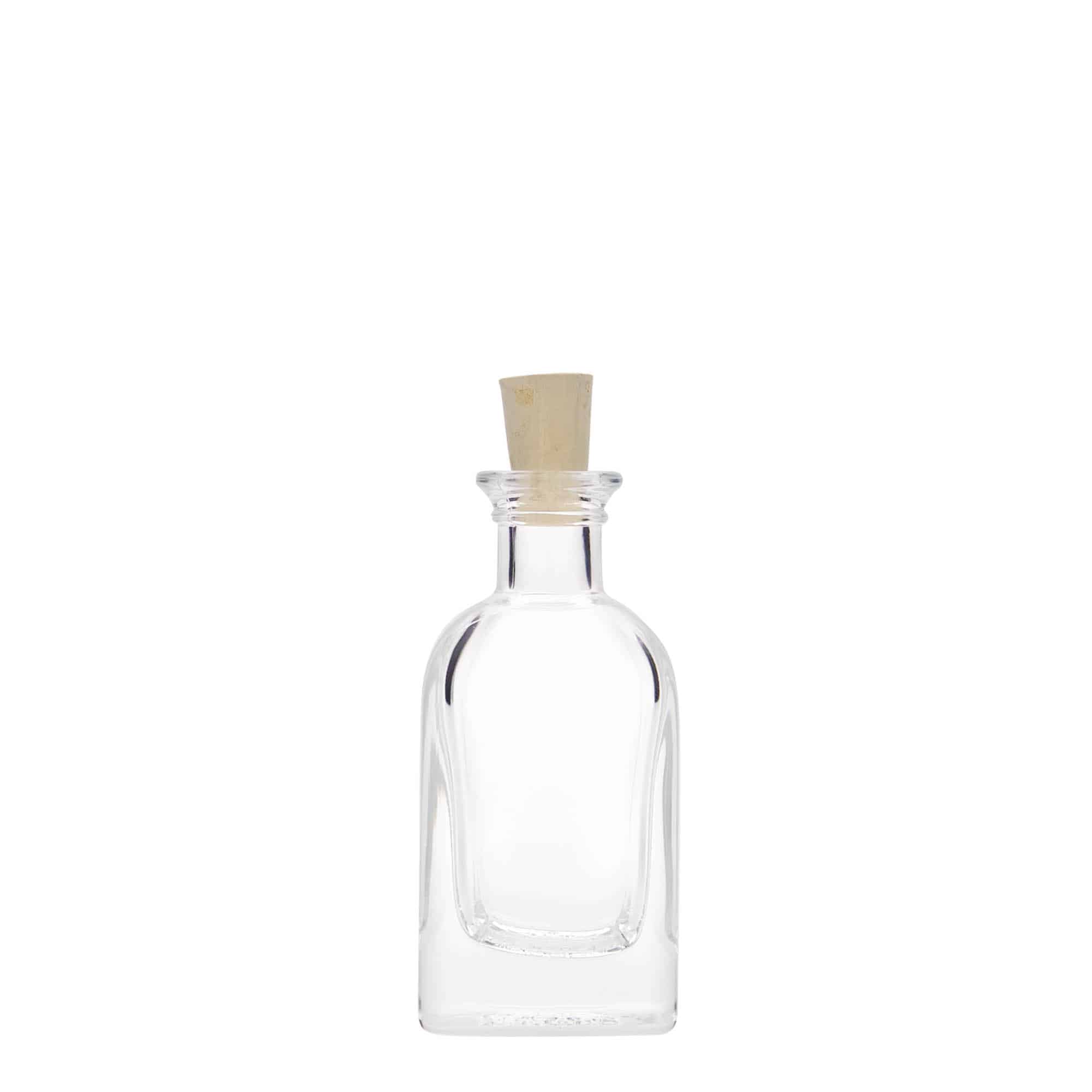 40 ml Garrafa de vidro farmacêutica Carré, quadrada, boca: Cortiça 40 ml Garrafa de vidro farmacêutica Carré, quadrada, boca: Cortiça