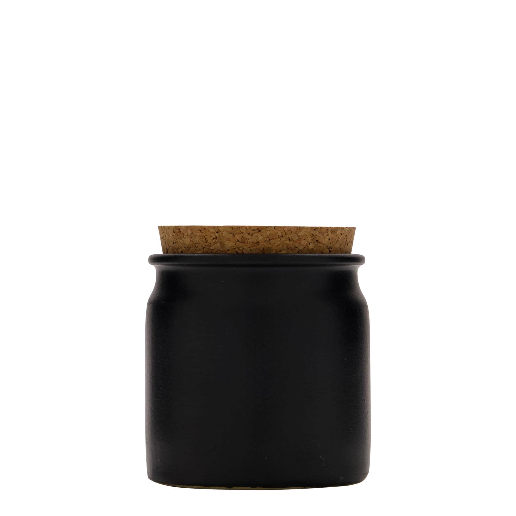 Vaso de grés 160 ml, cerâmica, preto, abertura: cortiça